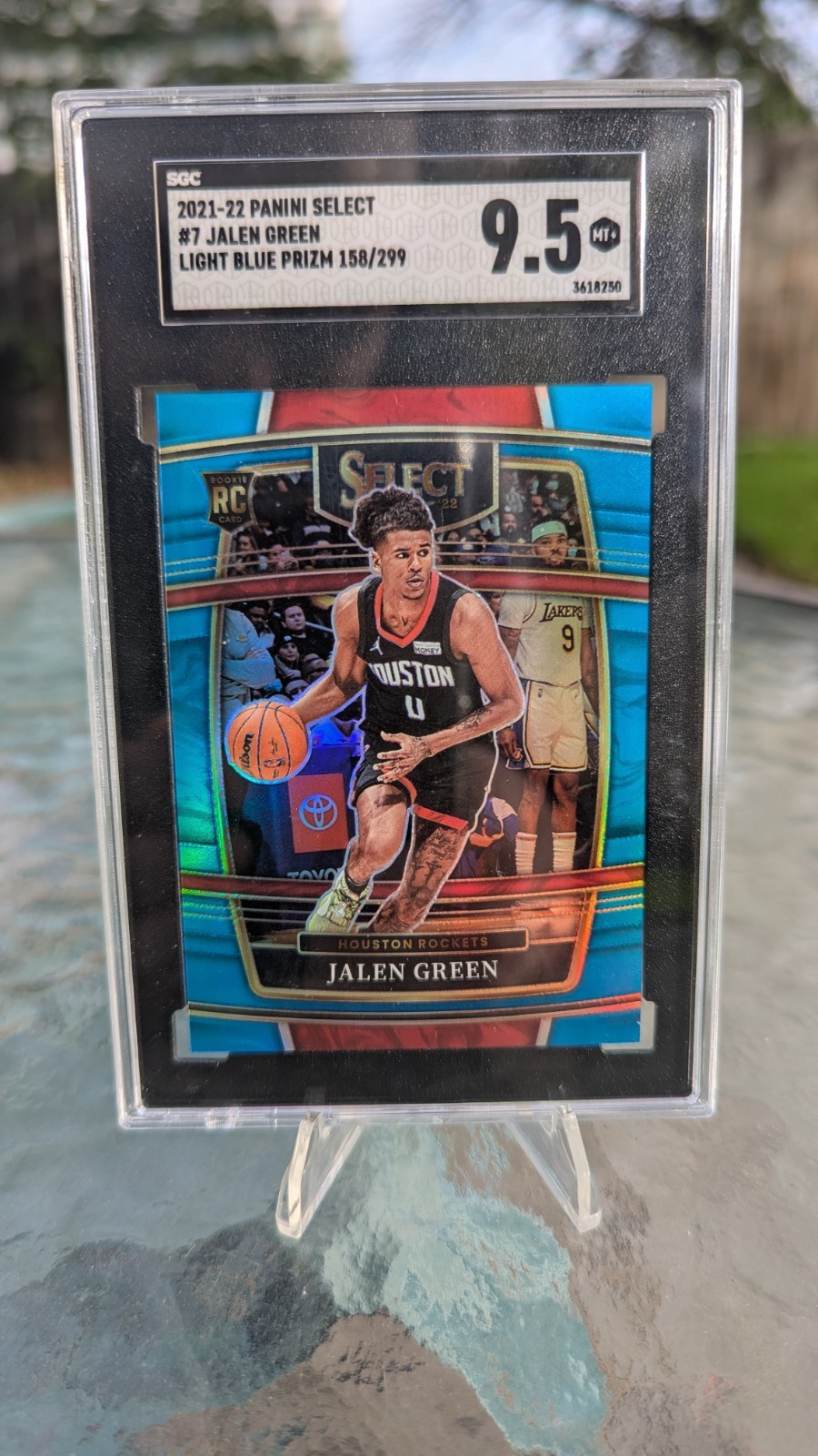 2021-2022 Panini Select #7 Jalen Green Light Blue Prizm /299 SGC 9.5 Mint+