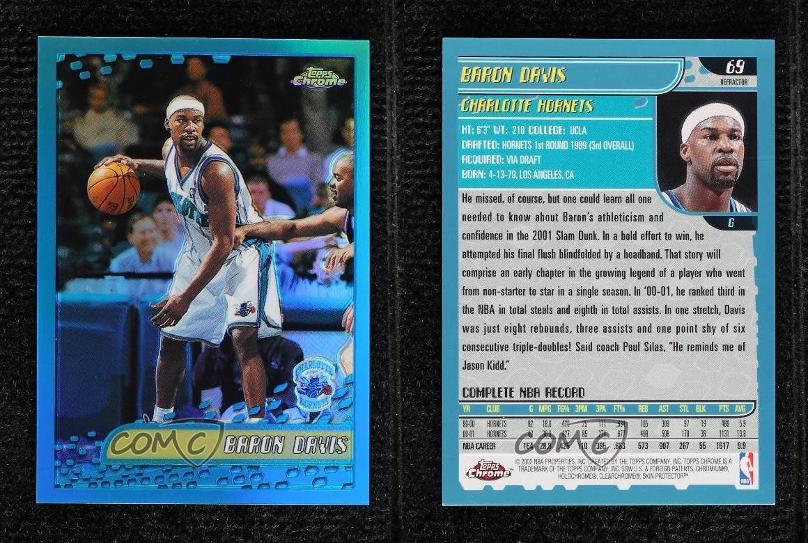 2001-02 Topps Chrome Refractor Baron Davis #69 10tb