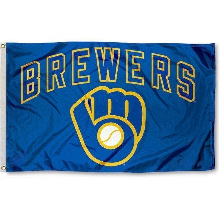 MILWAUKEE BREWERS 3’X5′ FLAG/BANNER *100% FULL COLOR ON BOTH SIDES OF THE FLAG*