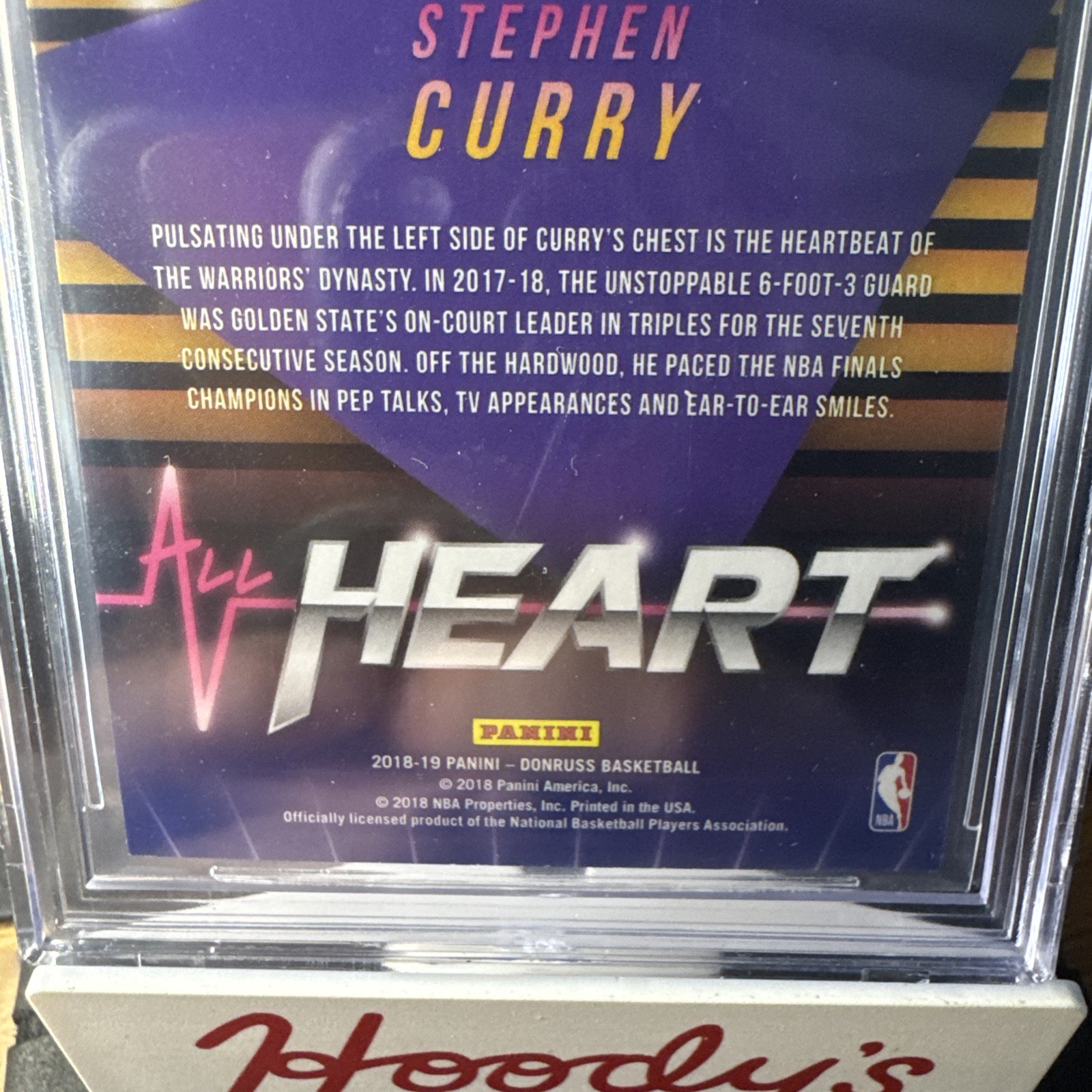 Stephen Curry 23-24 3-pt Challenge Patch 18-19 Panini Optic All Heart Card BGS 9