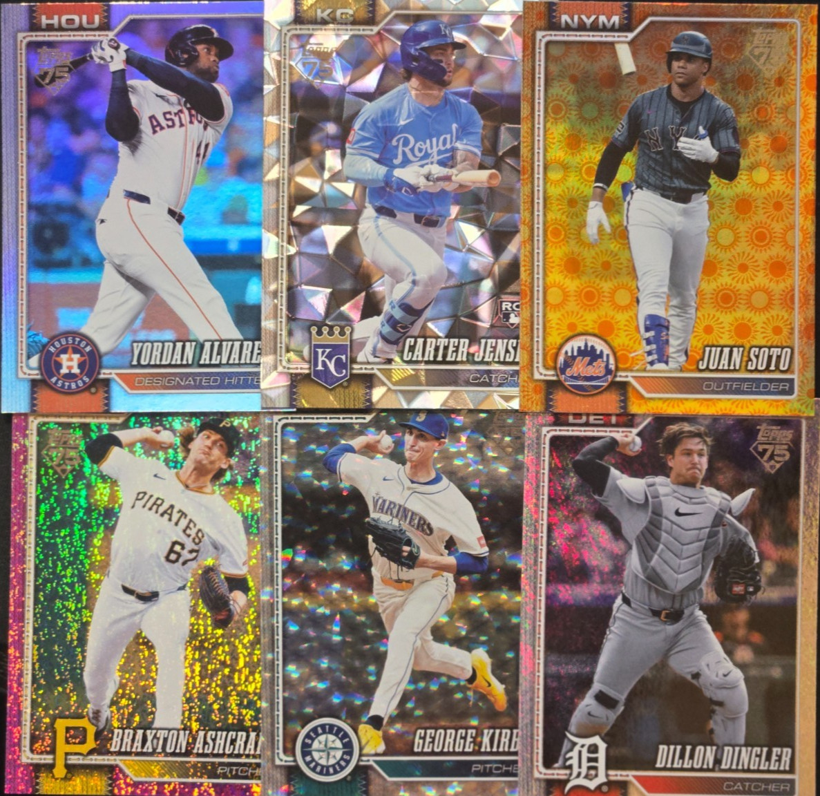 2026 Topps Series 2 #351-525 Parallels Holo Diamante Holiday Crackle – You Pick