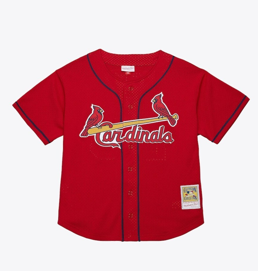 Mitchell & Ness 1998 St Louis Cardinals #25 Baseball Jersey New Mens Big & Tall