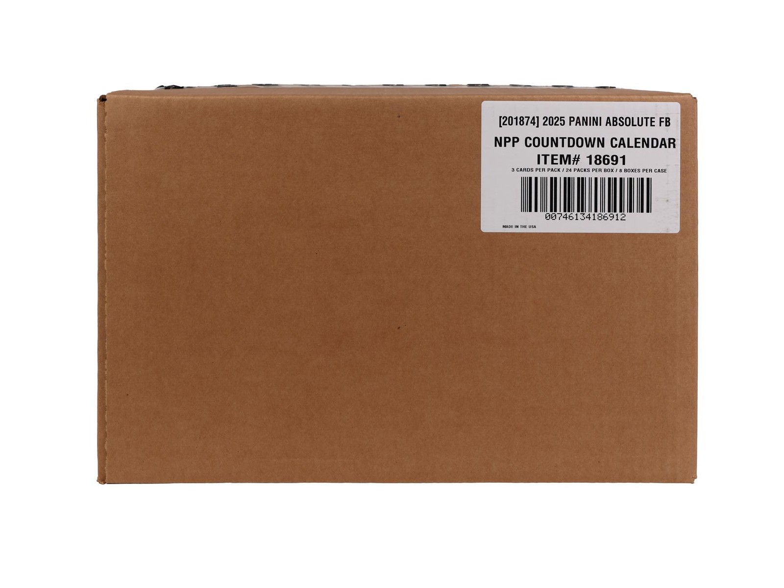 2025 PANINI ABSOLUTE FOOTBALL COUNTDOWN CALENDAR 8-BOX CASE