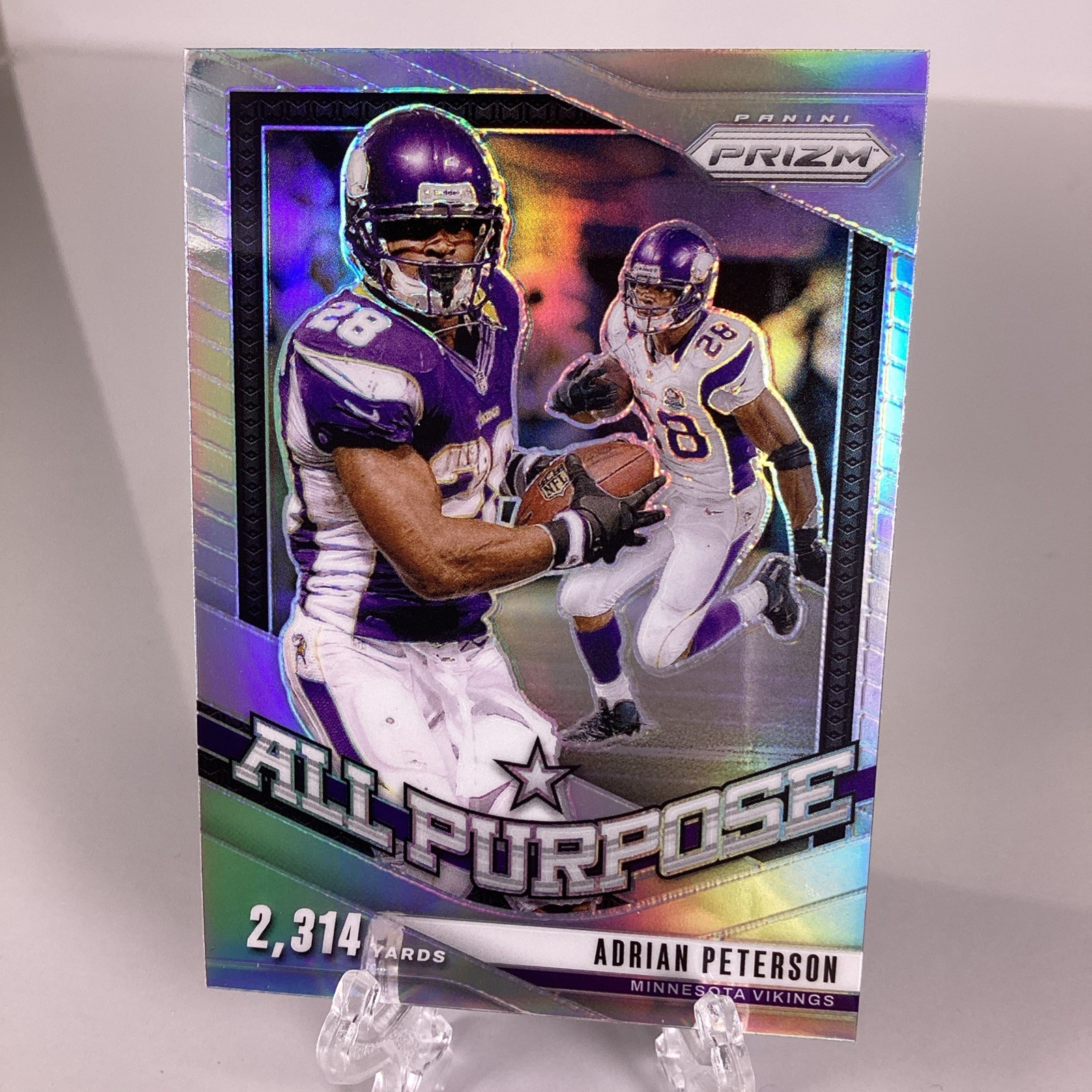 Adrian Peterson All Purpose SIlver Prizm 2024 Panini Prizm Minnesotav Vikings