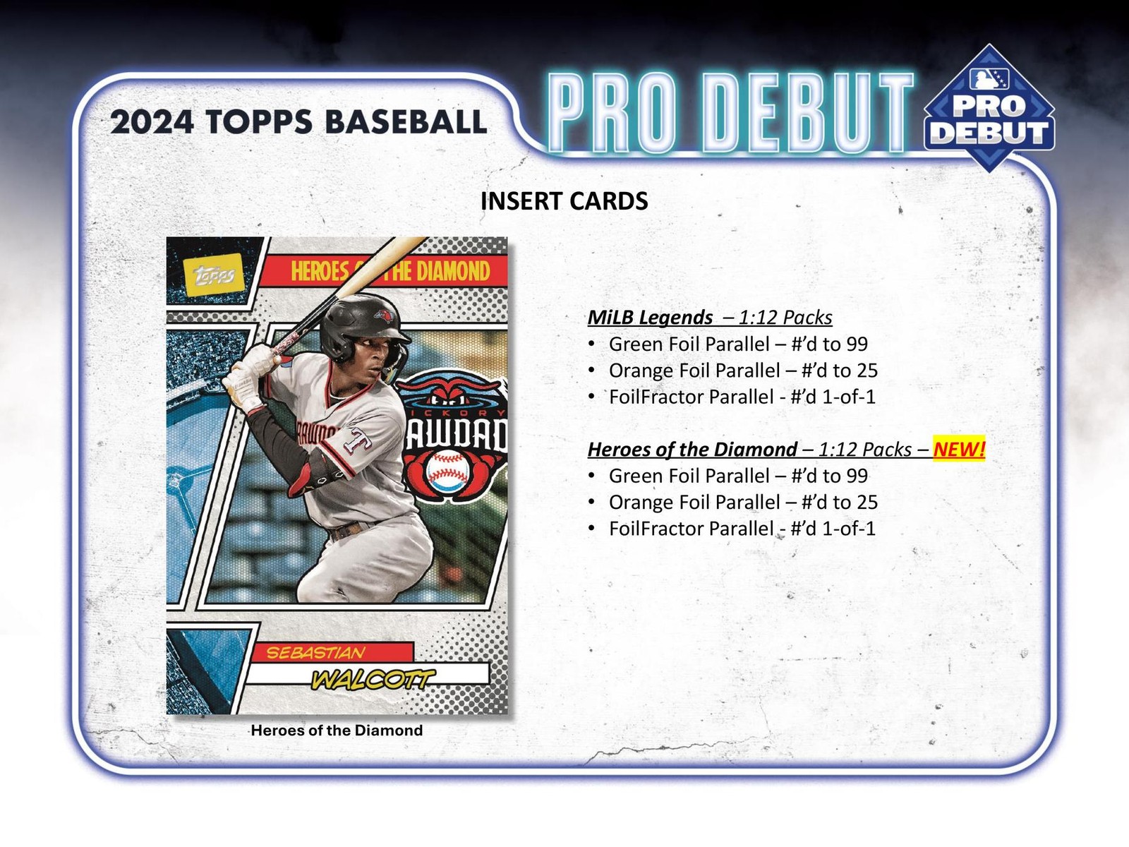 2024 TOPPS PRO DEBUT BASEBALL HOBBY BOX