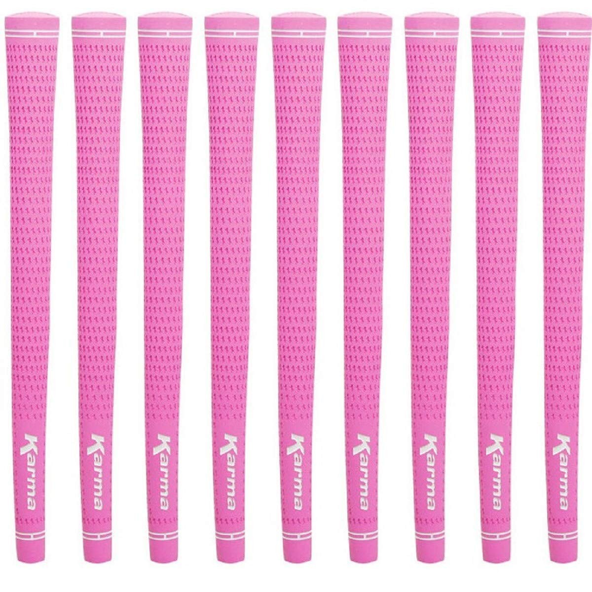 Karma Velour Pink Ladies Golf Grips, Soft Rubber, Standard Undersize,