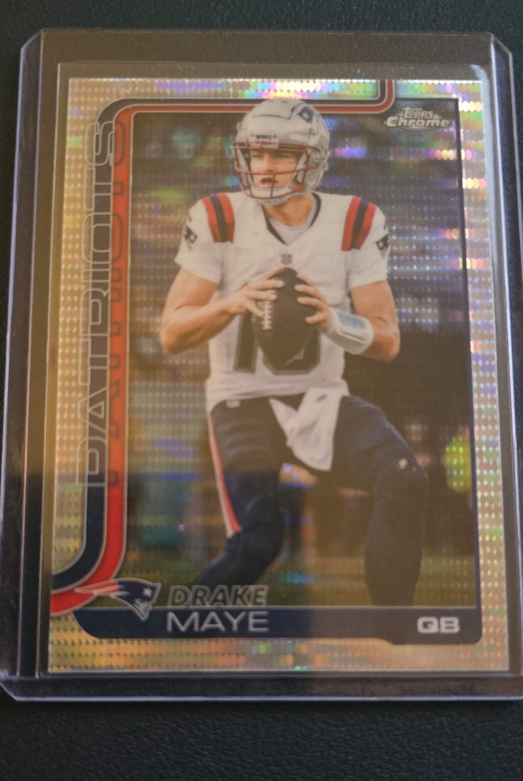2025 Topps Chrome – Drake Maye #207 Pulsar Refractor