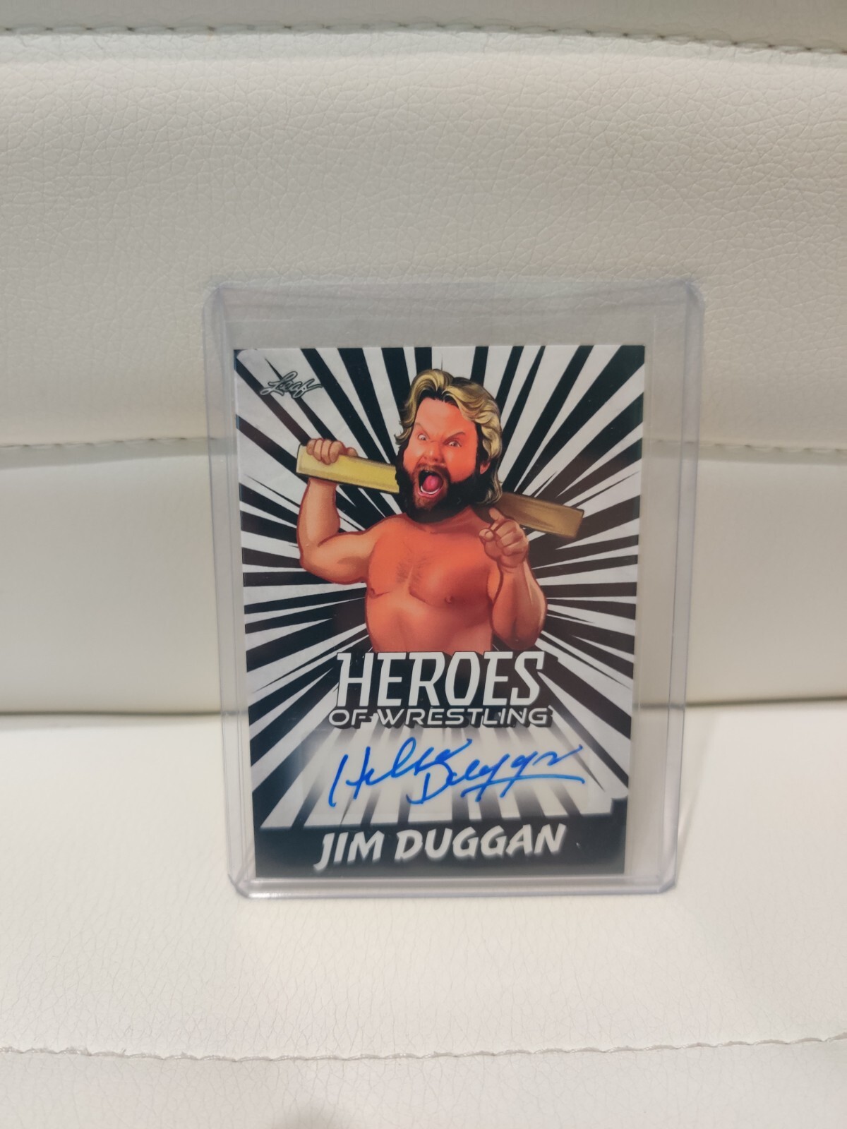 2023 Heroes Of Wrestling Jim Duggan “Hacksaw” Autographed Card WWE NEW Leaf