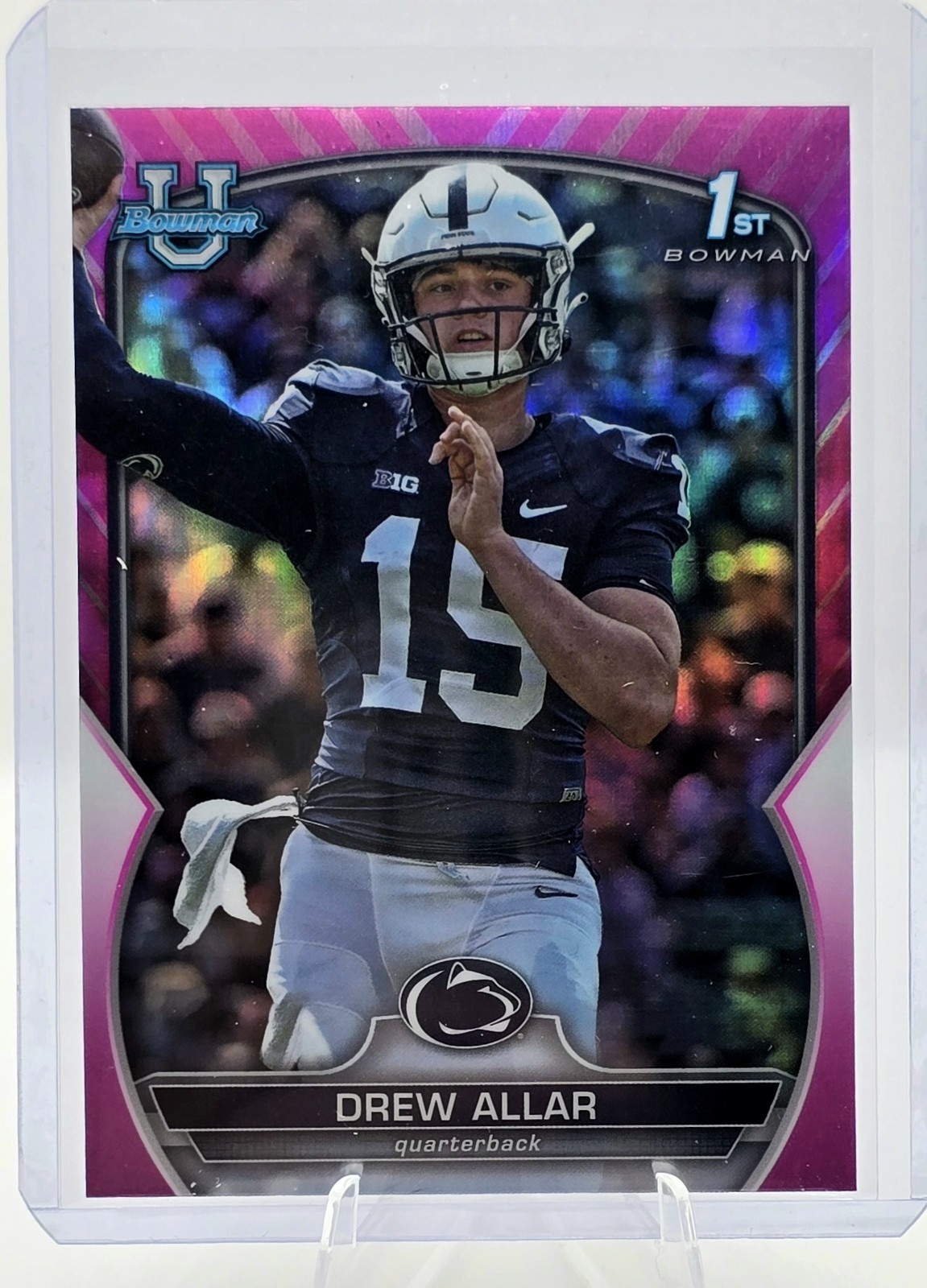 2022 Topps Chrome Bowman U Drew Allar Pink Refractor 1st Bowman
