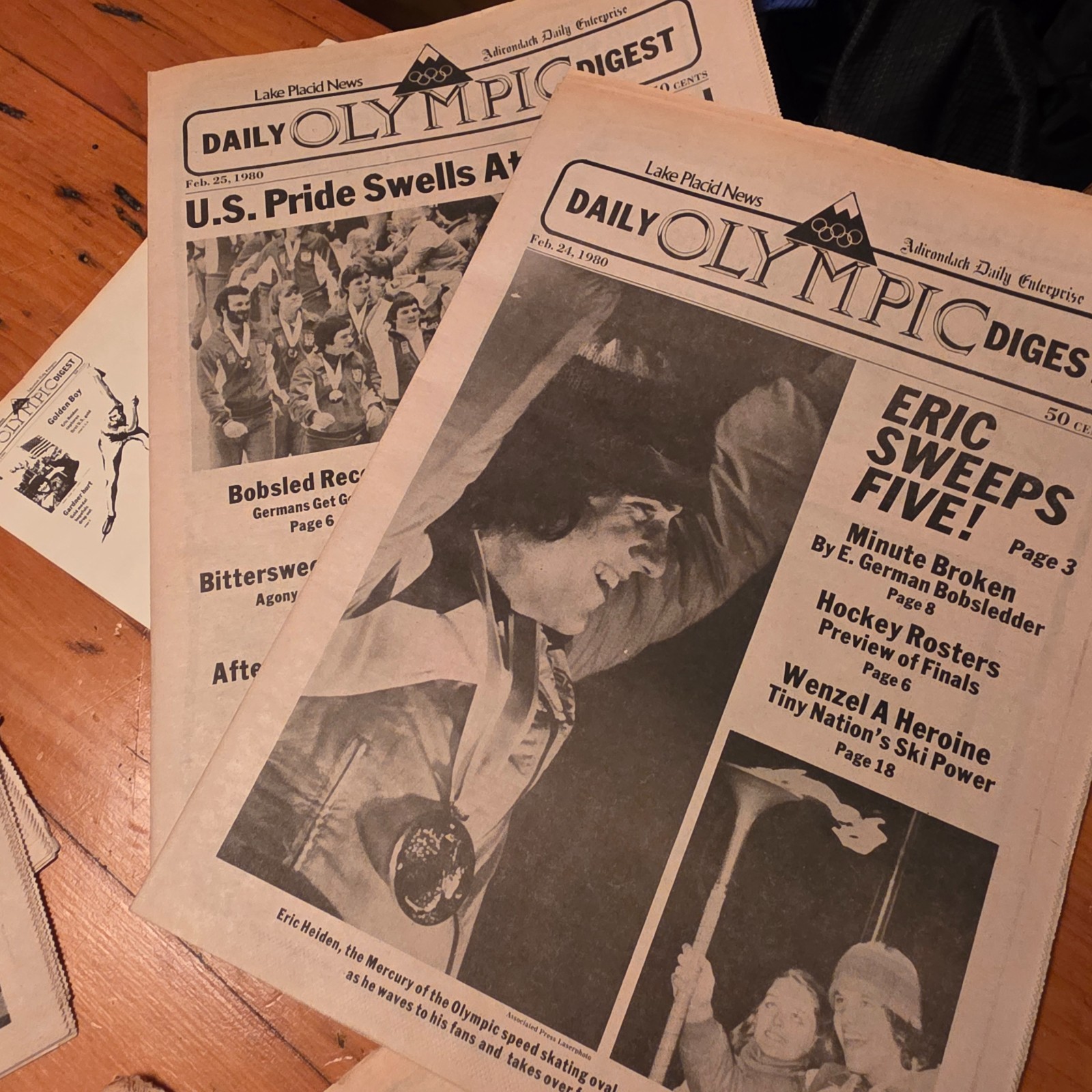 1980 – LAKE PLACID – Winter Olympics – 14 Daily Olympic Digest – Rare Full Set