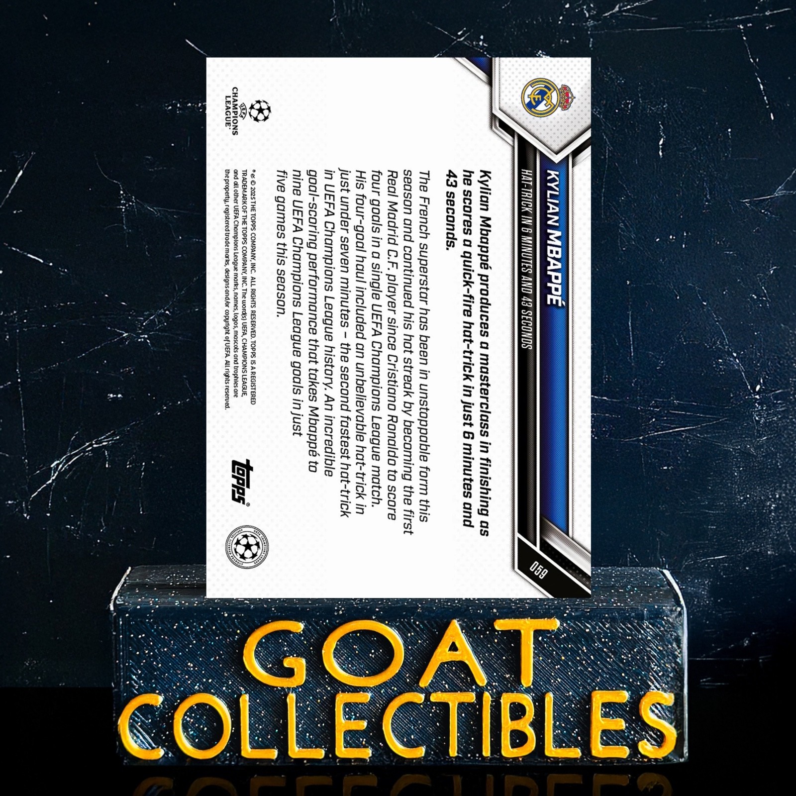 KYLIAN MBAPPÉ 🥇⚽🏆 2025-26 UCL TOPPS NOW® 🔥🔥 CARD #59 **PRESALE** REAL MADRID