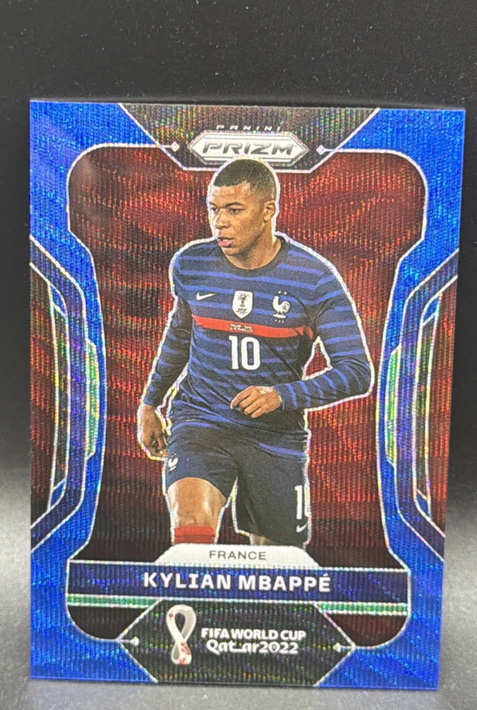 Panini 2022 Prizm World Cup Qatar Kylian Mbappé #101 /199 Blue Wave Parallel