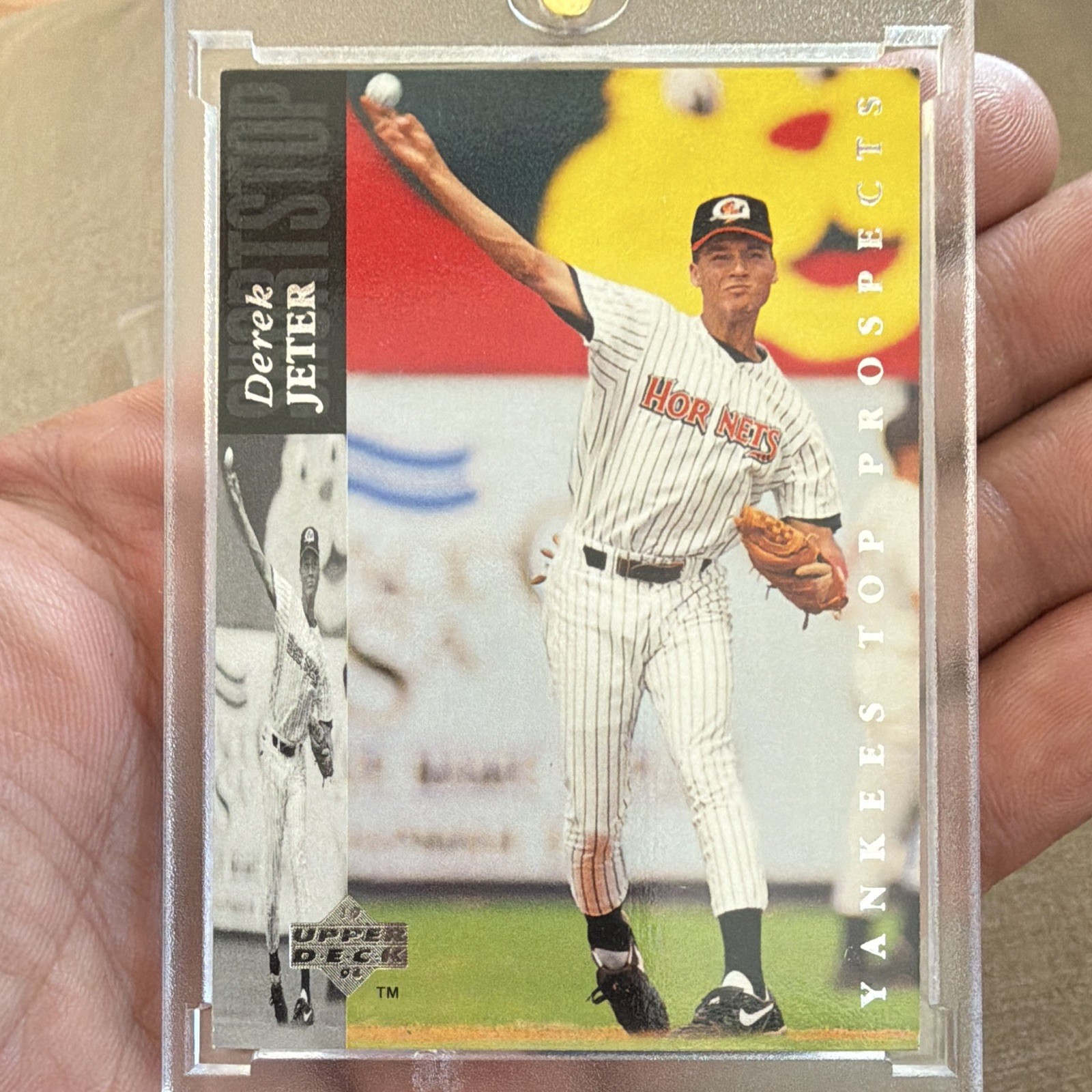 Upper Deck 1993 Top Prospects Derek Jeter Greensboro Hornets MiLB Card #185