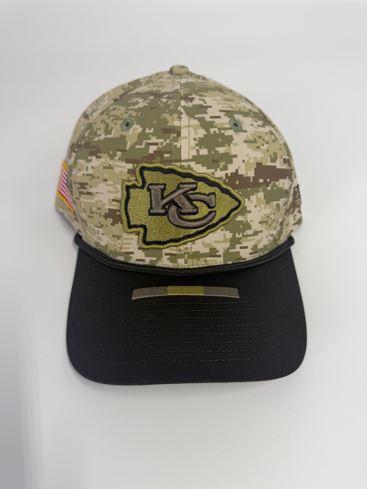 Kansas City Chiefs New Era 39Thirty Sz L/XL USA Salute to Service Camo Hat Cap