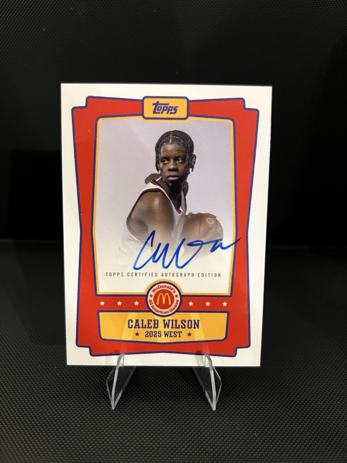 2025 Topps Chrome McDonald’s All American Caleb Wilson Event Autos Auto EA-CW