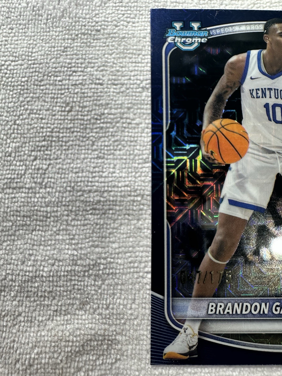 Brandon Garrison Navy Mojo Refractor /175 #BCP-97 25-26 Bowman Chrome – Kentucky