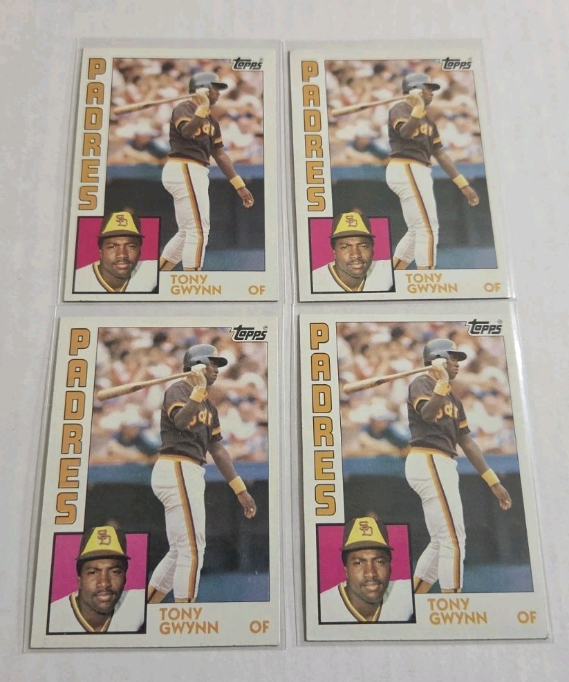 TONY GWYNN Lot (4) 1984 Topps 2nd Year #251 Near Mint Padres HOF Legend