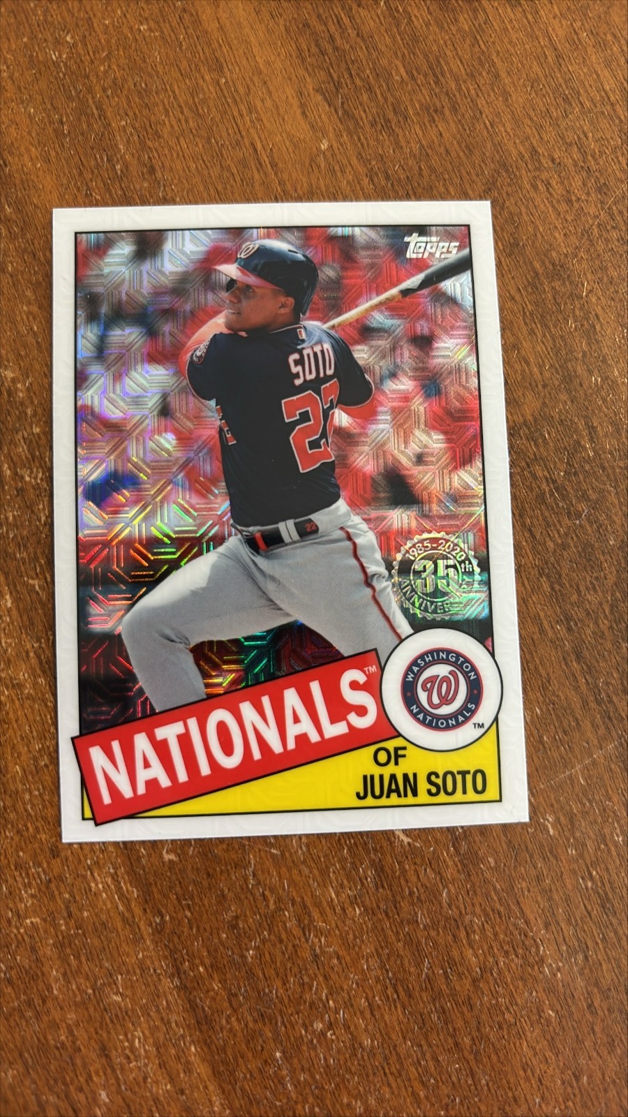 Juan Soto 2020 Topps 1985 Silver Pack Mojo Refractor 85C-43 Nationals Mets