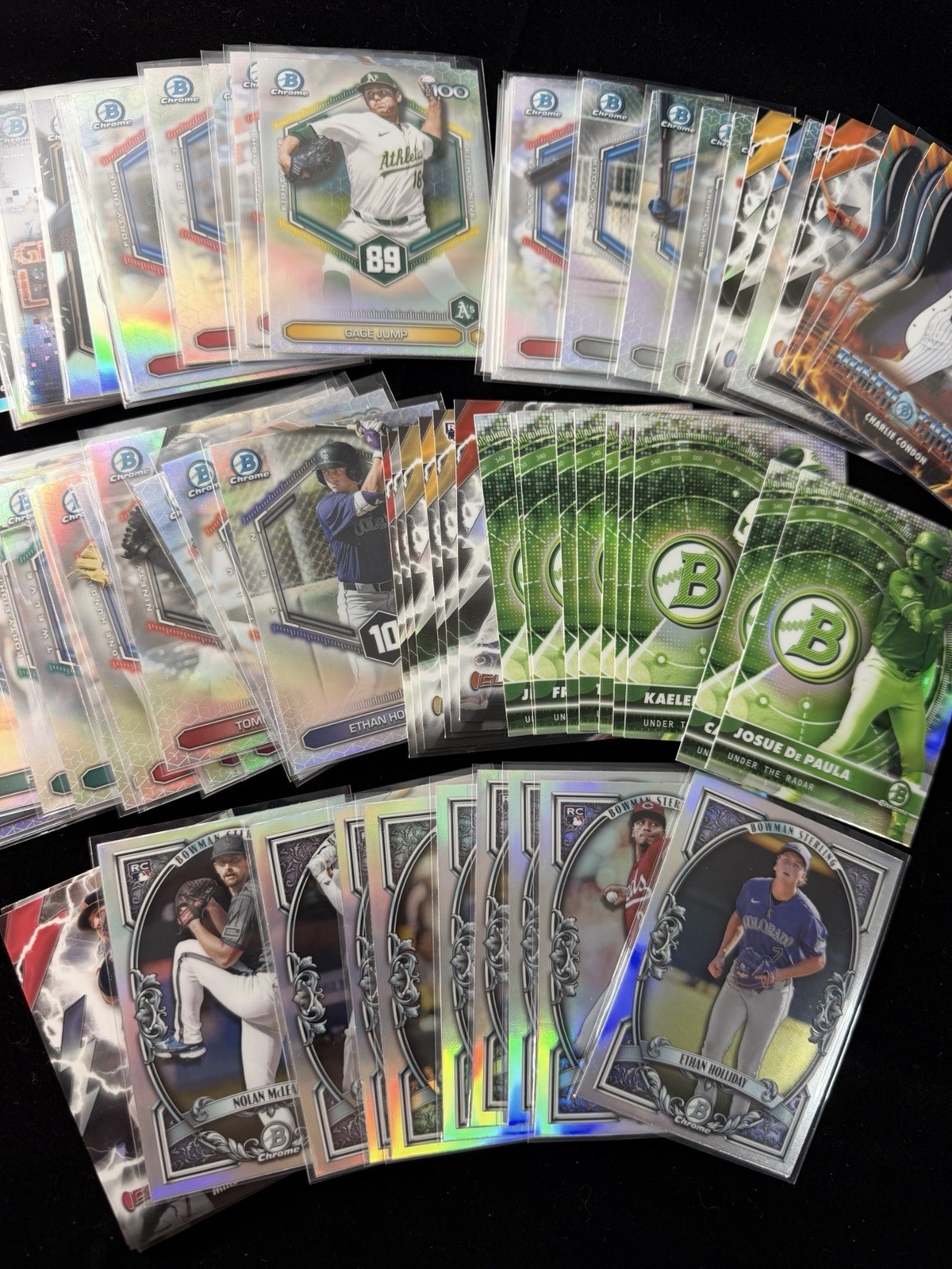 2026 Bowman CHROME INSERTS Top 100 Radar Sterling Sluggers Huge Lot of 80 Cards