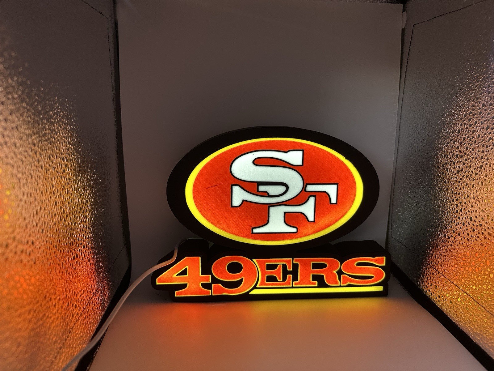 San Francisco 49ers NFL Display | Handmade 3D Printed Decor | USB Illuminated S
