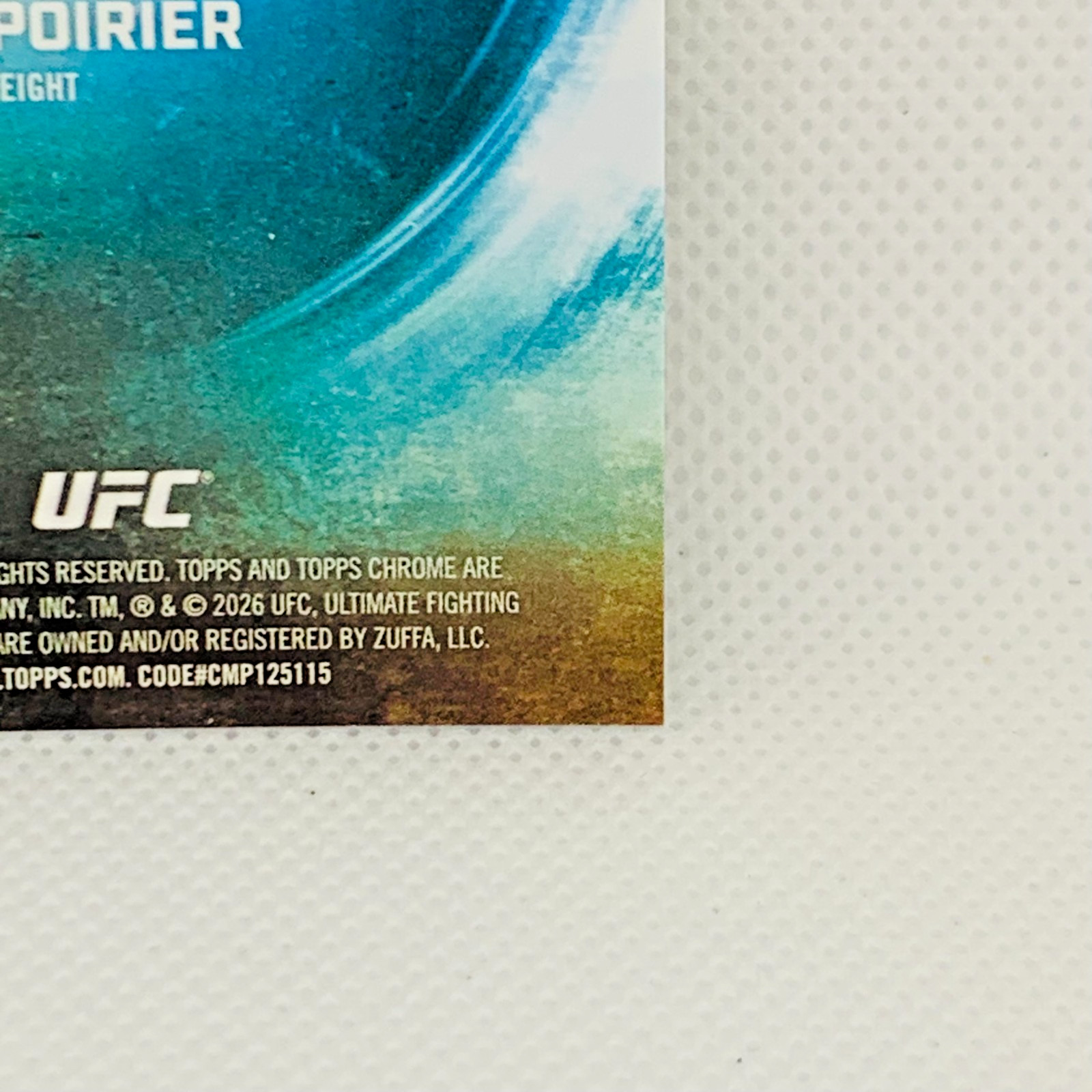 2026 Topps Chrome UFC – Case Hit Dustin Poirier Immortal Force SSP Insert IF-12