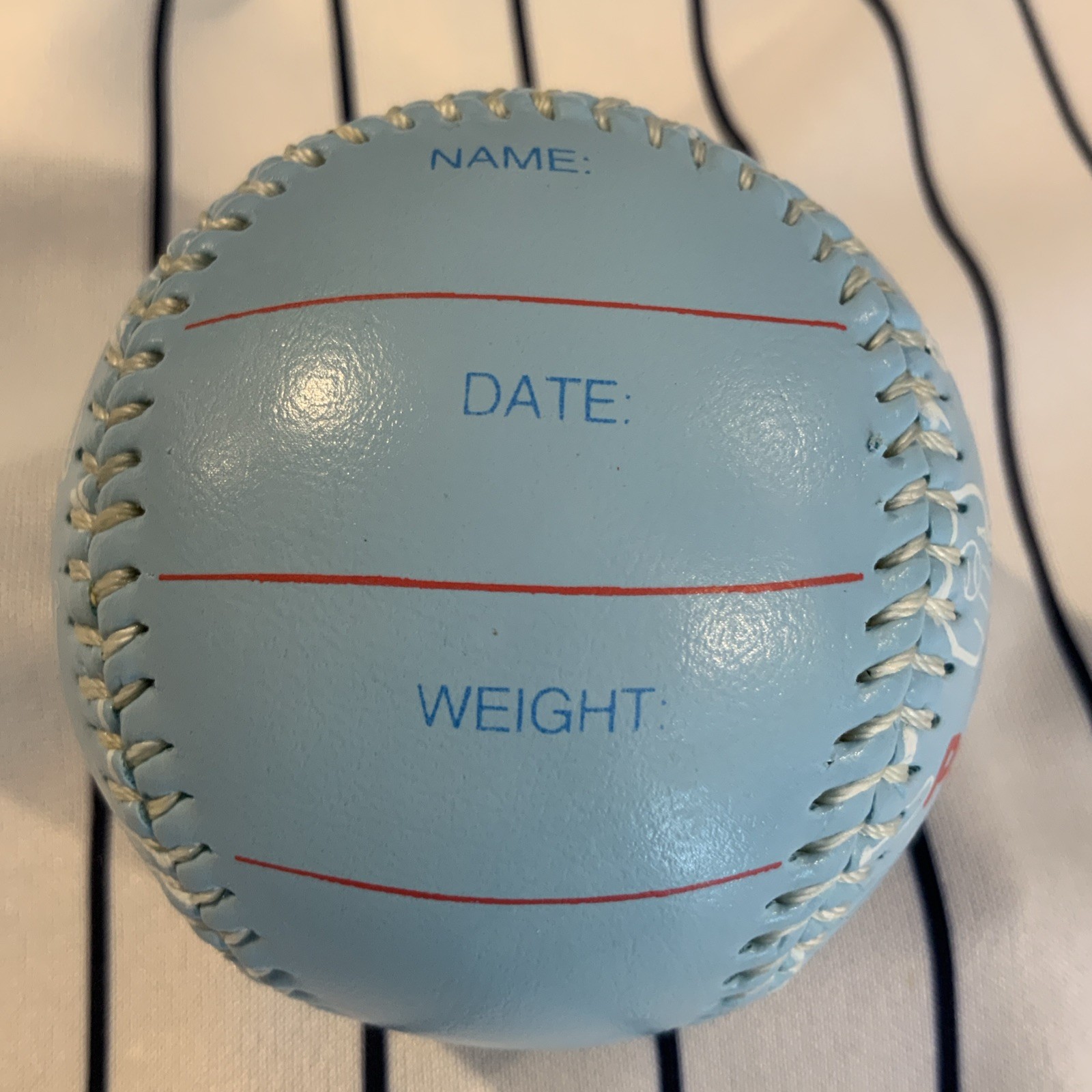 It’s A Boy! Keepsake Birth Announcement Baby Souvenir Baseball Ball