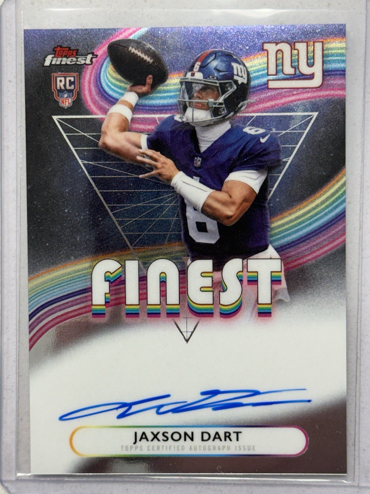 2025 Topps Finest – Rookie Finest Autographs Jaxson Dart #RFA-JD