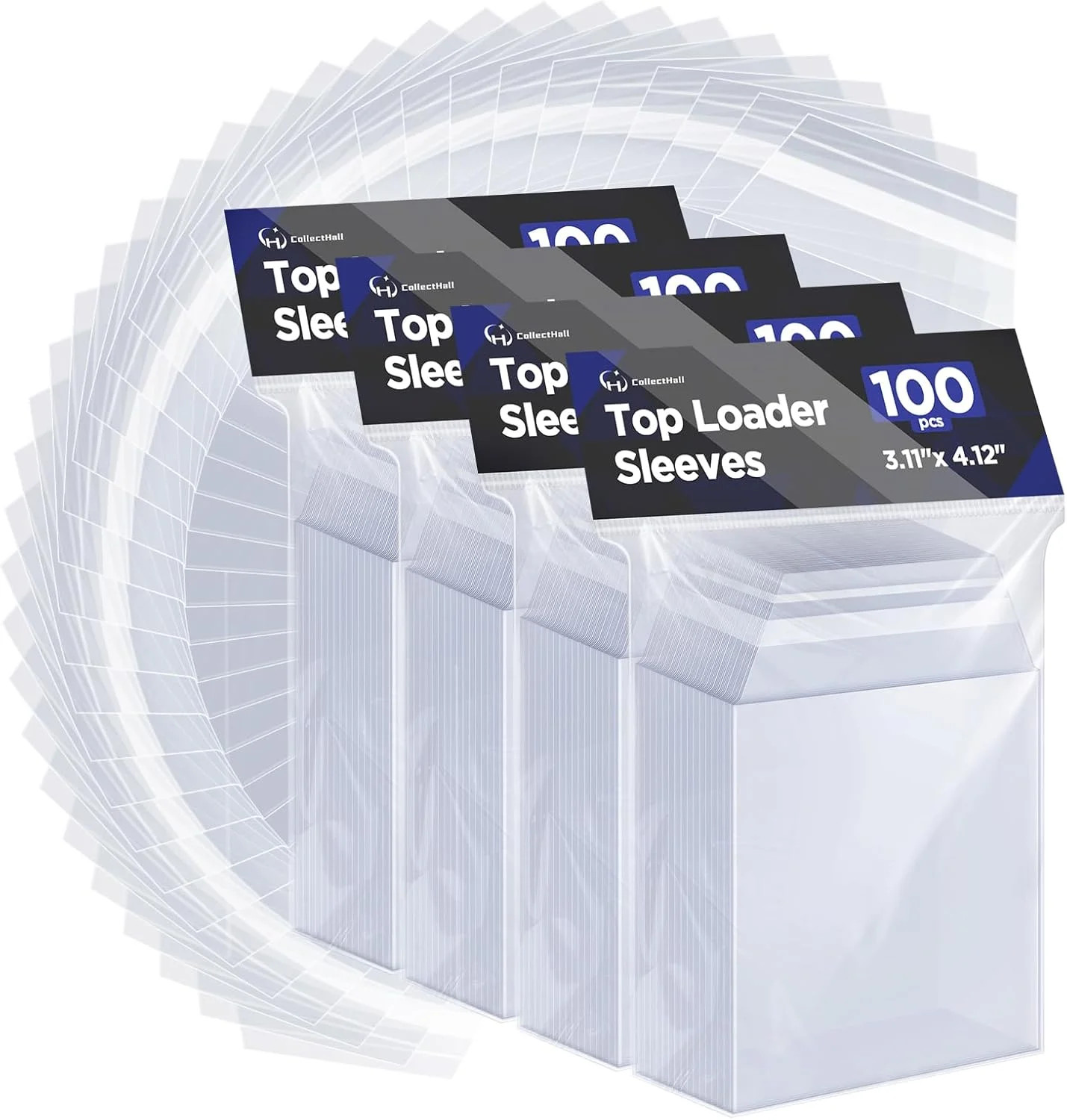 Top Loader Sleeves, Bulk 100/200 / 400 PCS Penny Sleeves for Top Loaders, Reseal