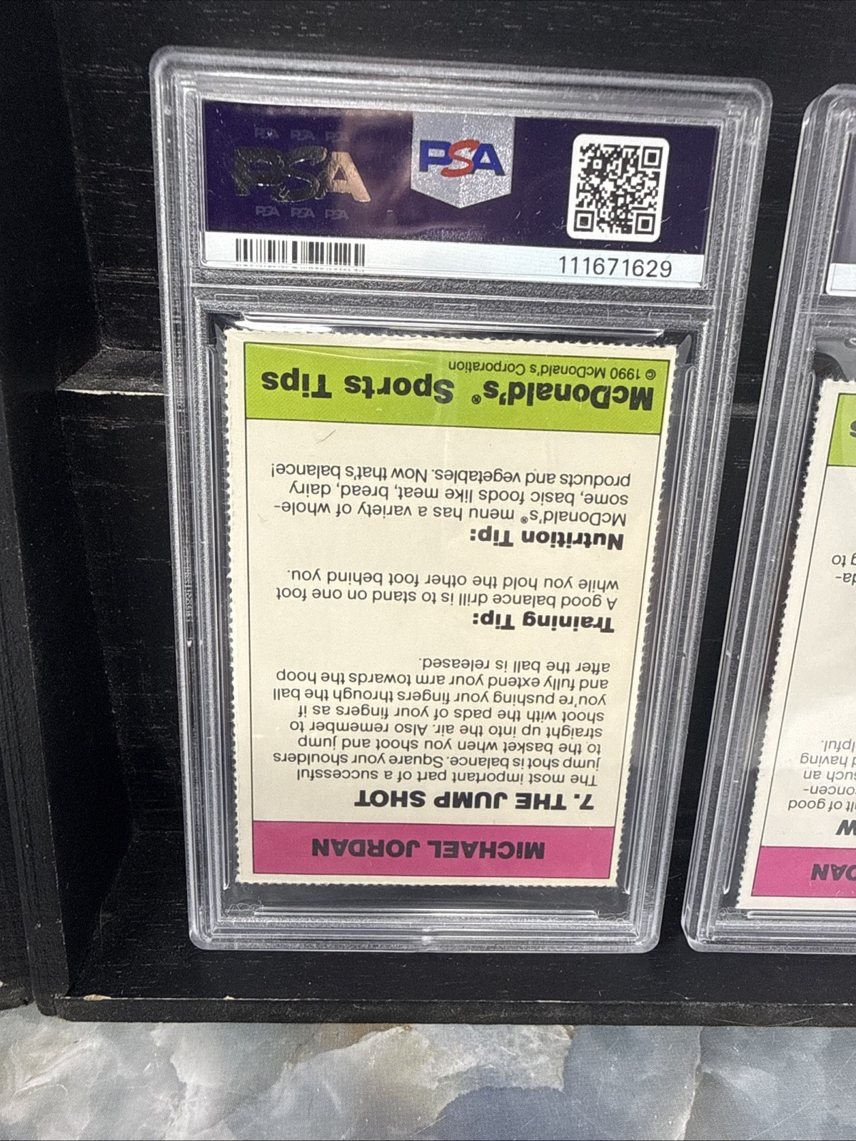 1990 McDonald Michael Jordan Pink Back 1-8 PSA Graded 3-6