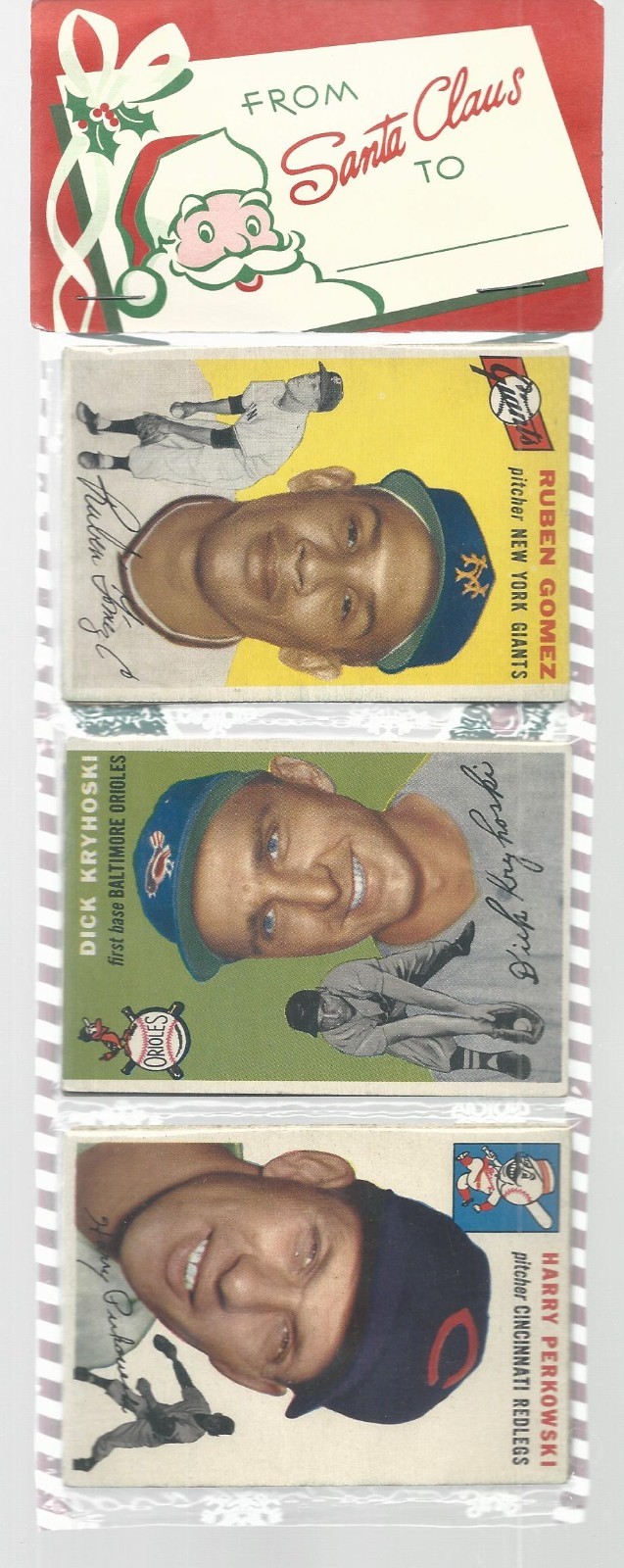 1954 TOPPS Christmas RACK PACK W HOF HOYT WILHELM / POS:MAYS/WILLIAMS