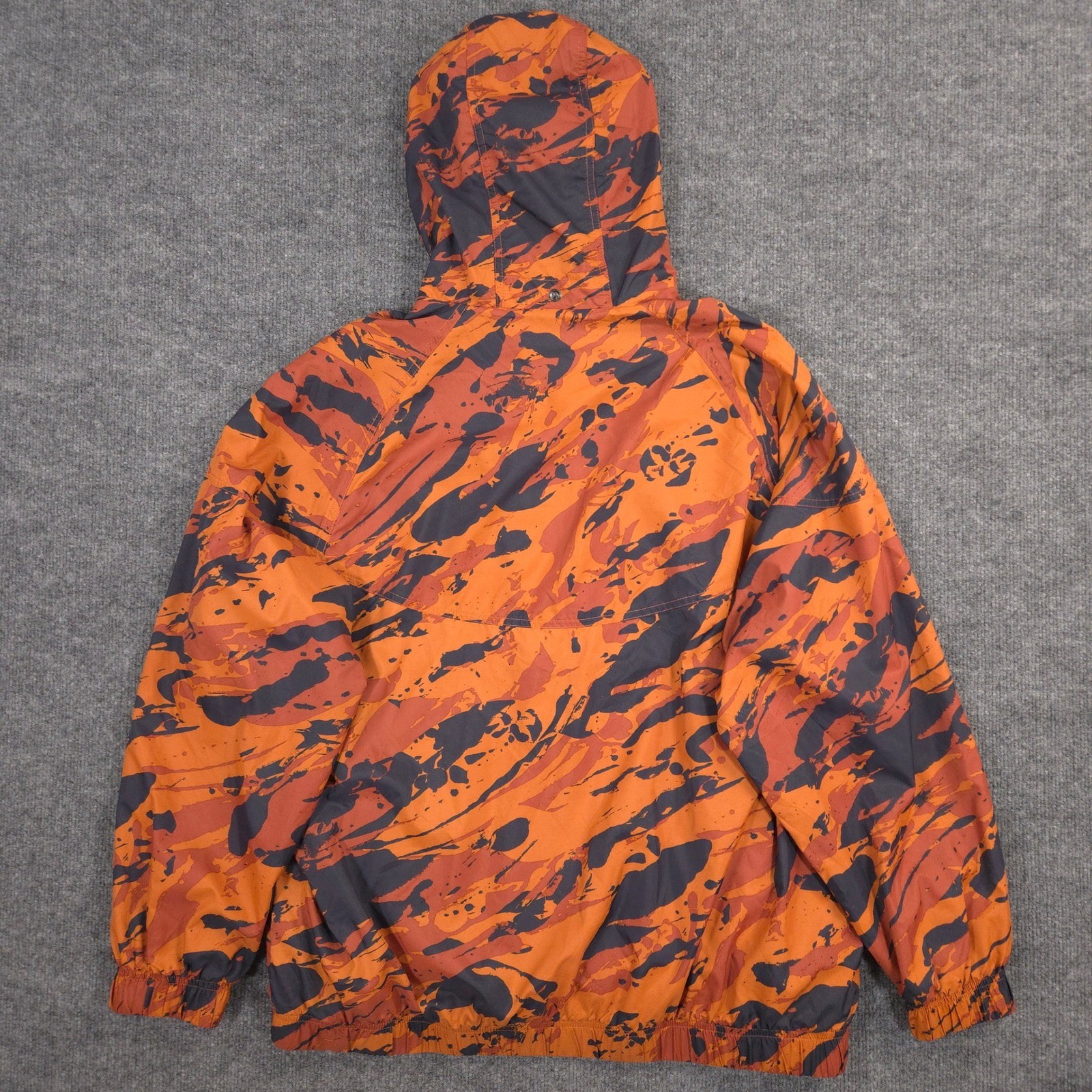 Nike Texas Longhorns Windrunner Anorak Jacket Mens L Orange Camo Stowaway Hood