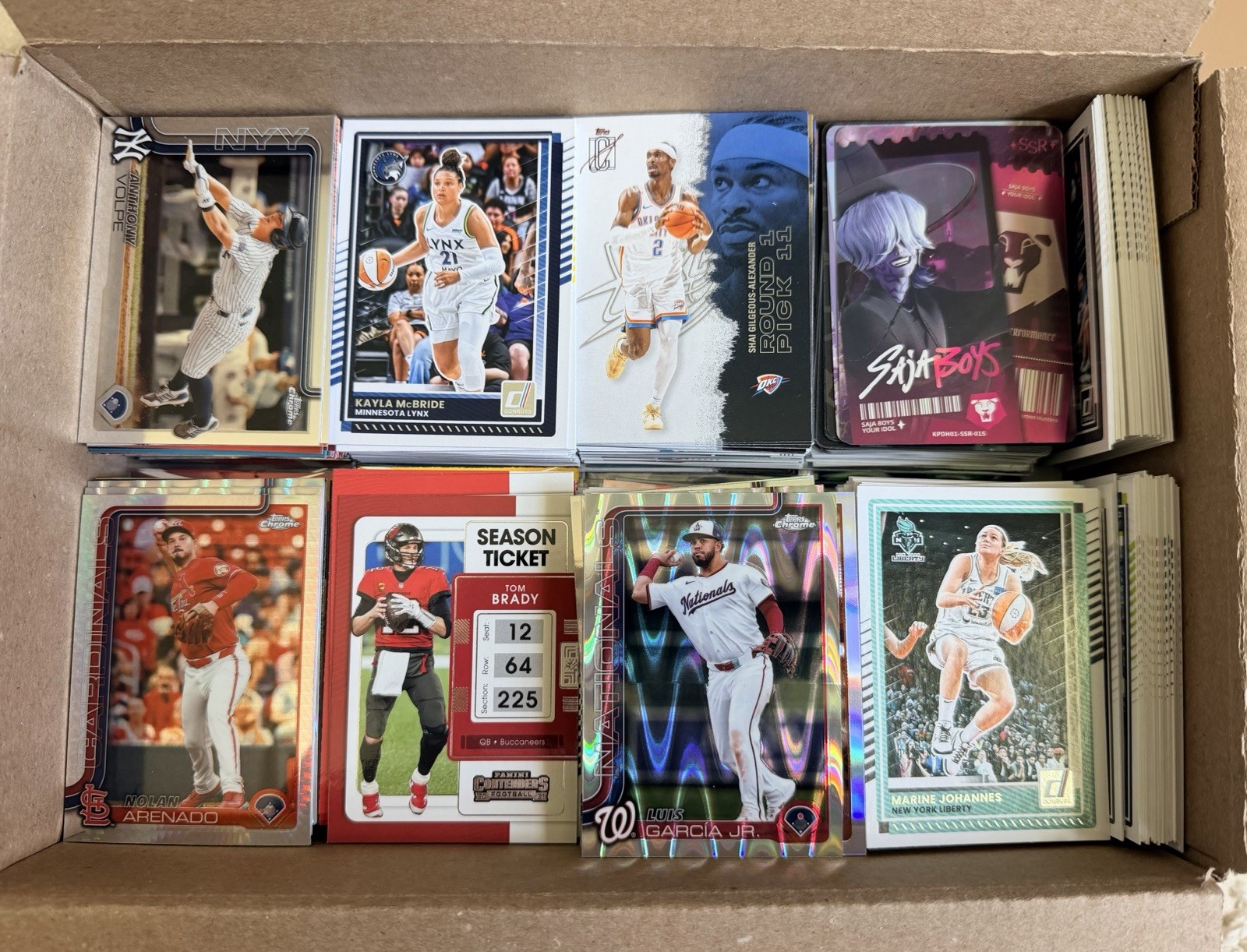 1750 Sports & TCG Card Lot Pokemon Football Baseball Basketball Bulk Cards