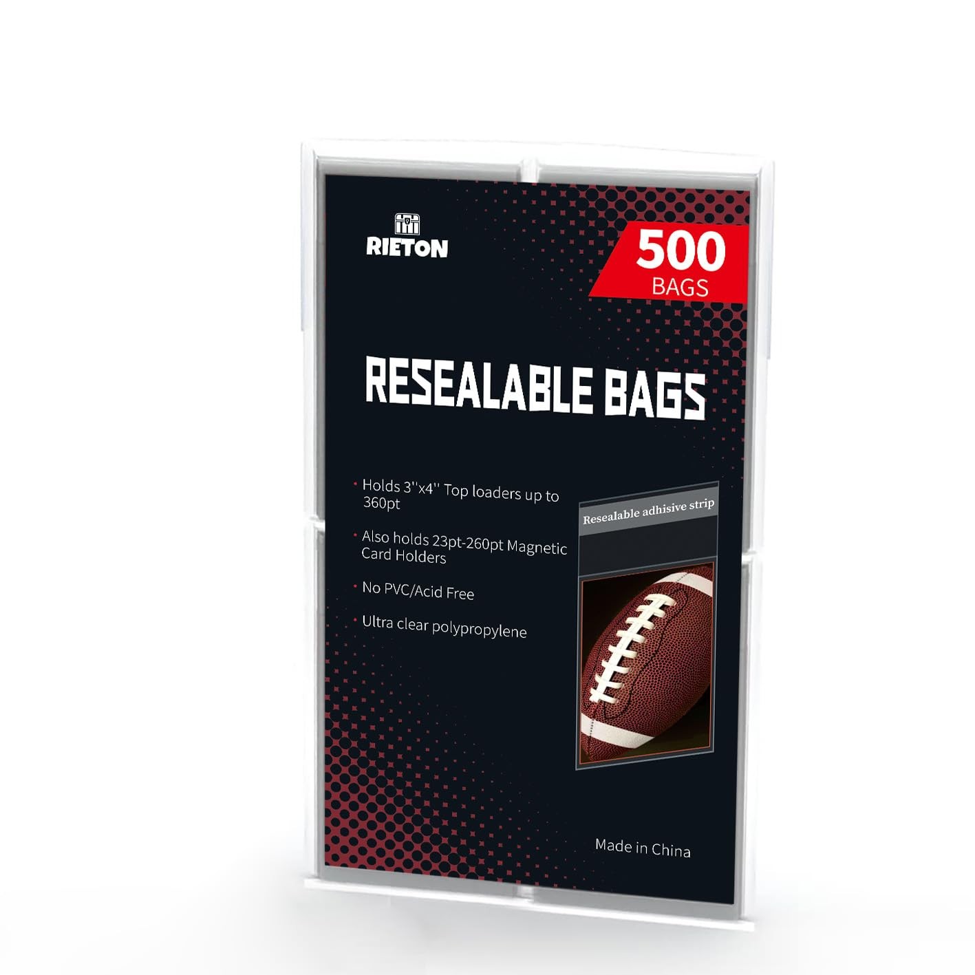 Resealable Team Set Bags – 500 ct |4 Pack X 125/Bag, Archival Polypropylene Rese