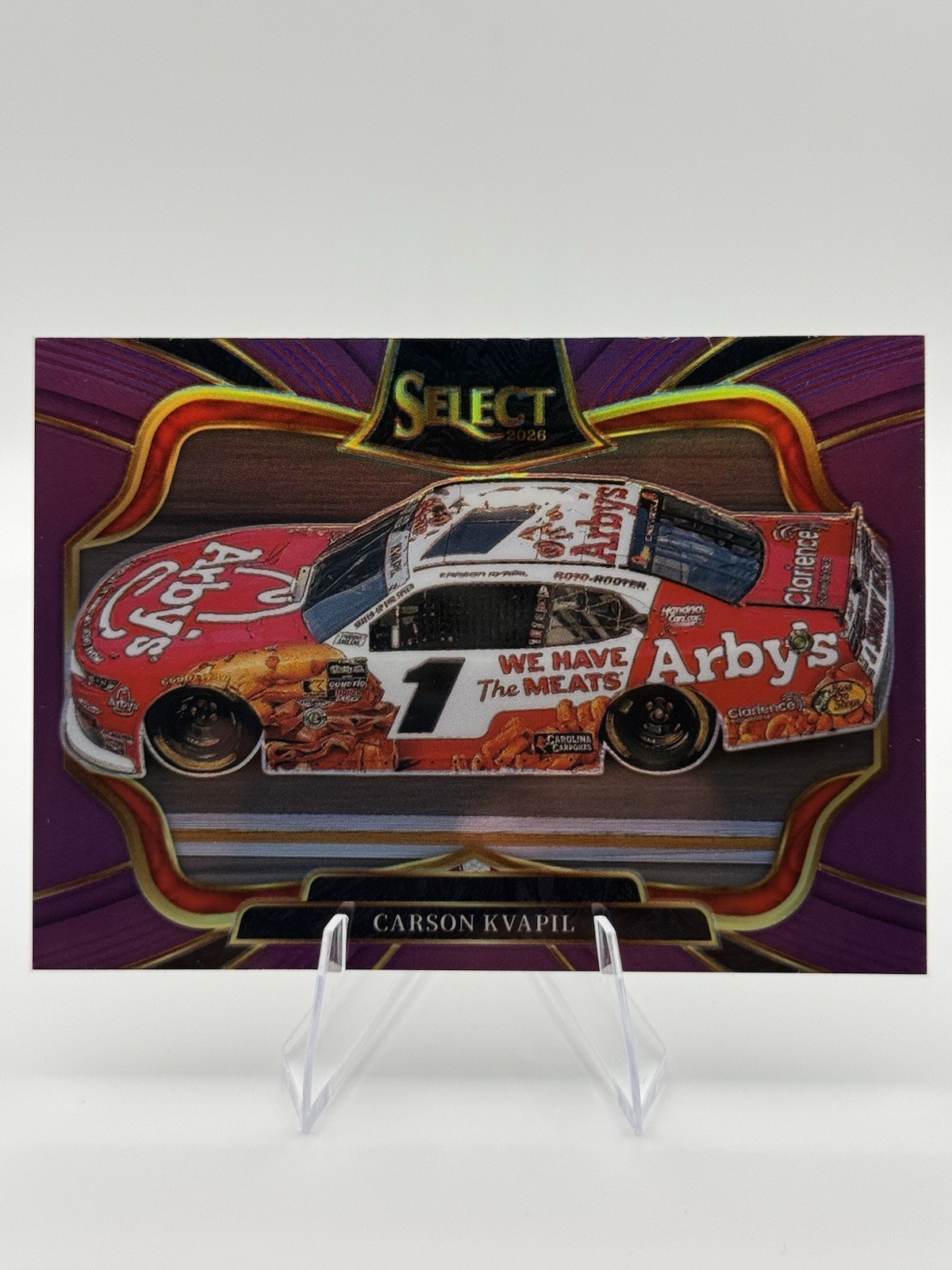 2026 Panini Select Racing Carson Kvapil Pit Road Purple 82/85 #165