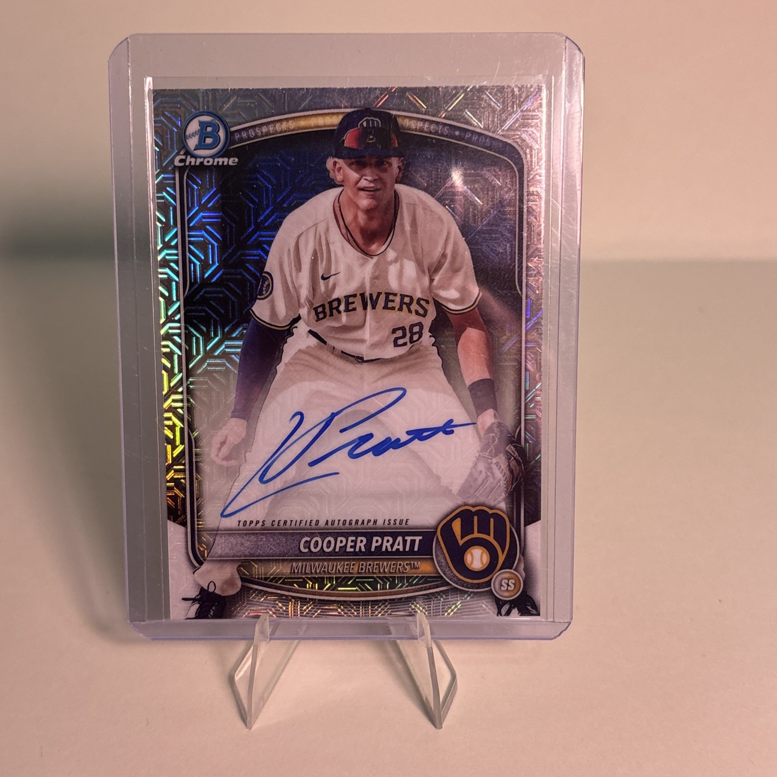 2025 Bowman Chrome – Chrome Prospect Autographs Cooper Pratt #BMA-CP (AU, RC)