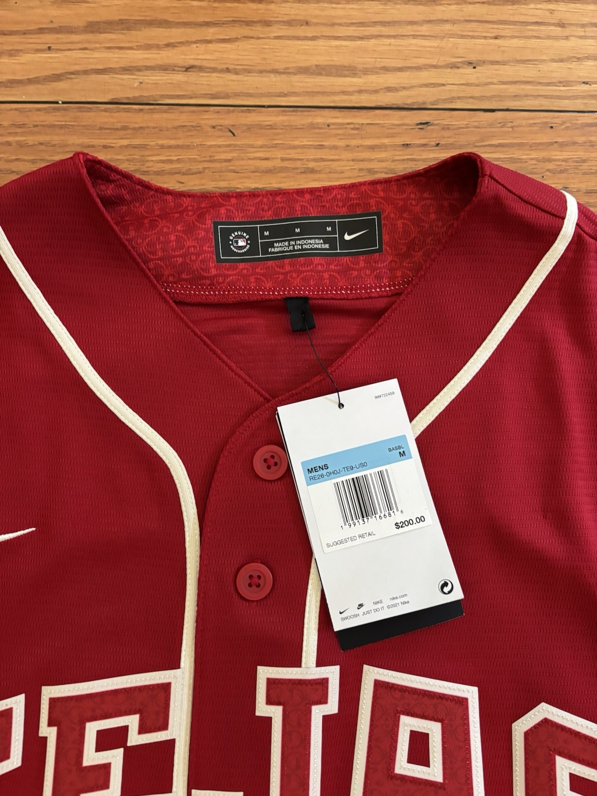 Nike Texas Longhorns “Tejas” Baseball Jersey Red García #53 Men’s L and M
