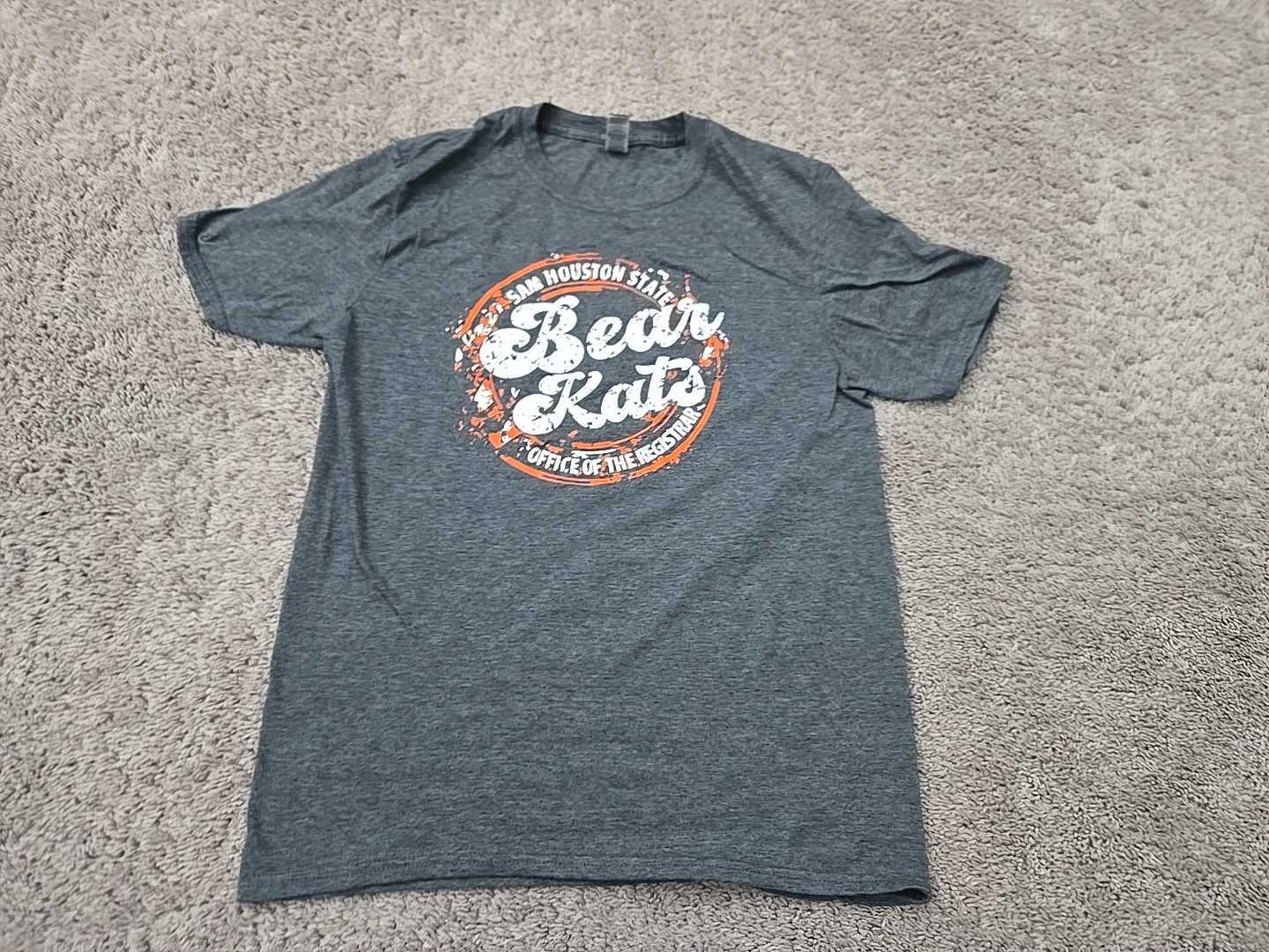 Sam Houston State Bearkats TShirt Mens M Short Sleeve NCAA Gildan Heathered Gray