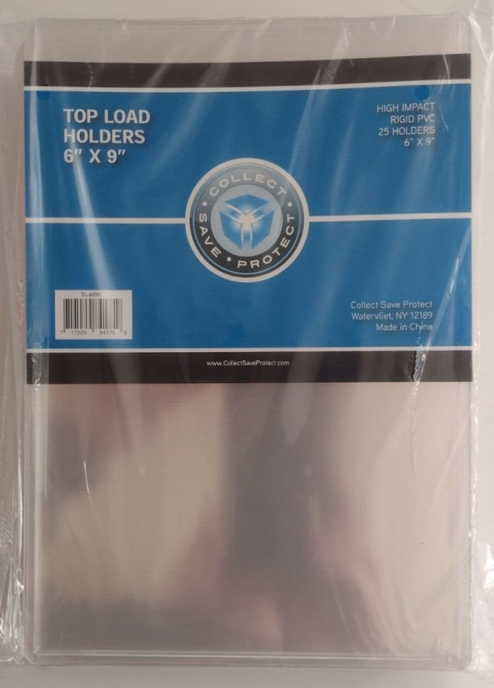 (25) CSP 6×9 Rigid Top Load Protector New NIP High Impact ID: 6″ x 9 1/16″