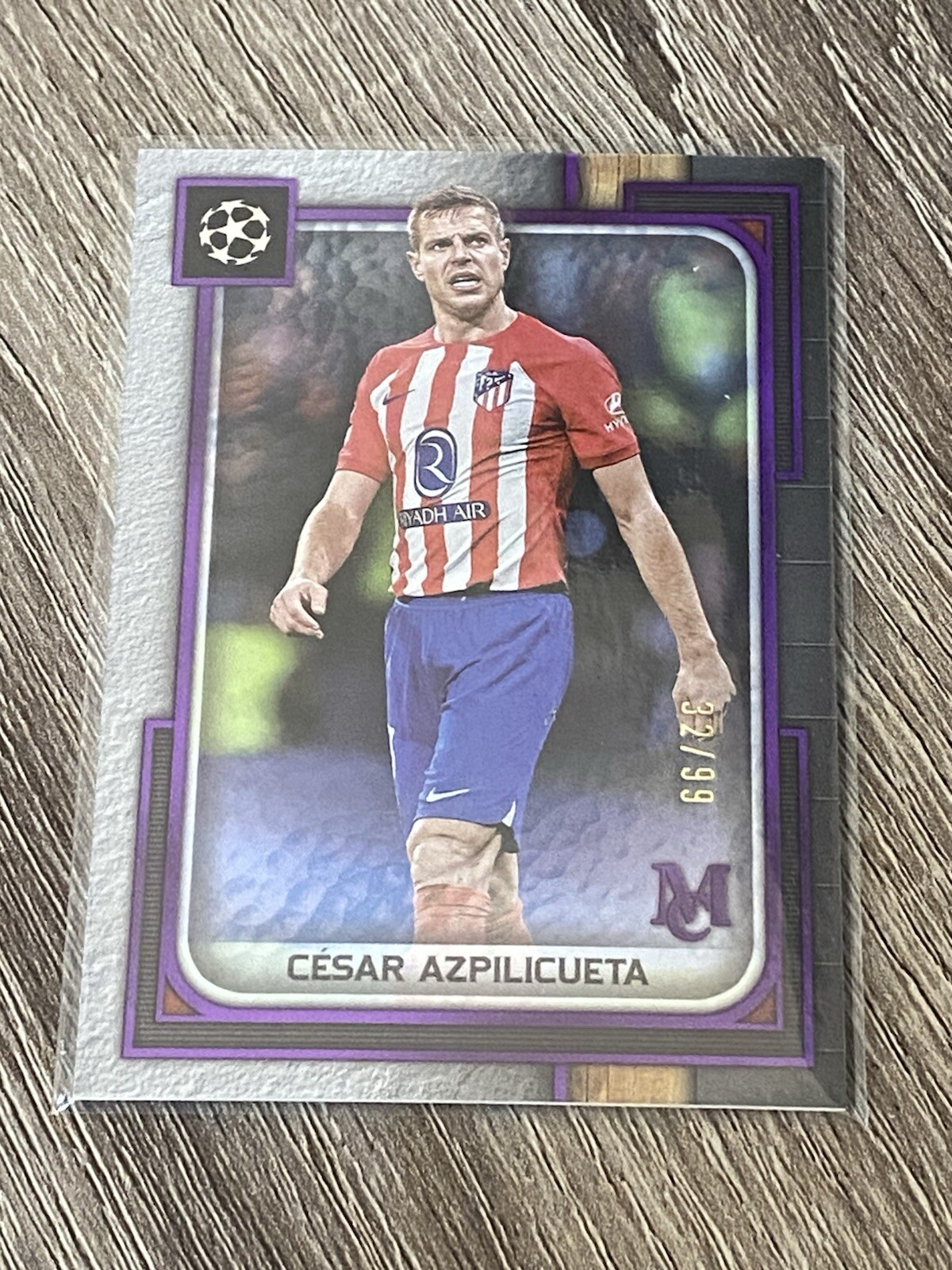 2023-24 Topps Museum Collection UEFA Champion Amethyst #50 Cesar Azpilicueta /99