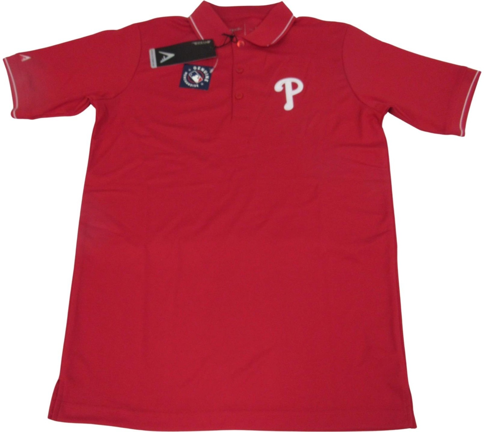 Philadelphia Phillies Mens Sizes Antigua High Quality Red 3-Button Polo Shirt