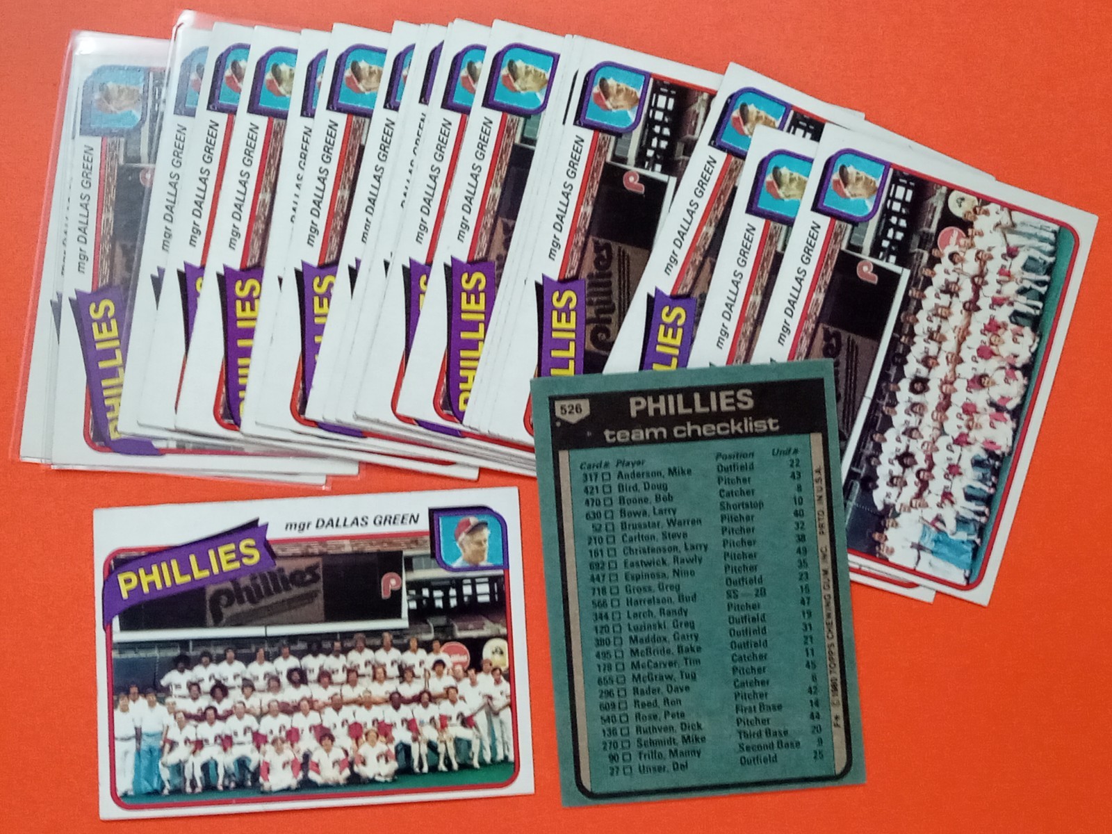 1980 Topps – Philadelphia Phillies Team Card #526