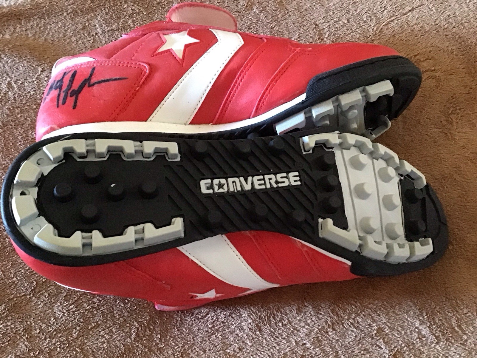 Vintage Converse New Unknown Autographed Size 13 ( No Box) Baseball Cleats