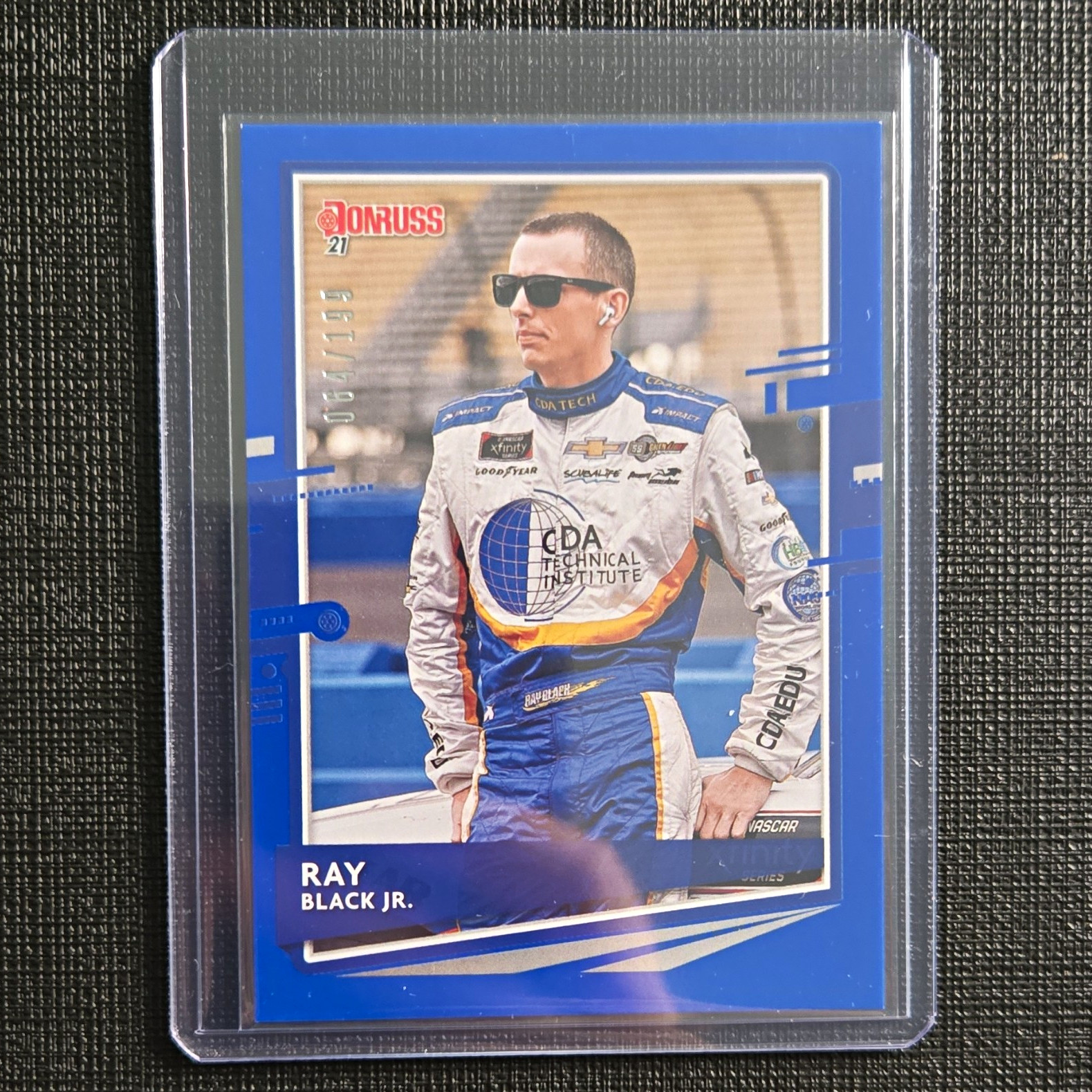 Panini 2021 Donruss NASCAR Ray Black Jr #98 Navy Blue Parallel Serial 64/199