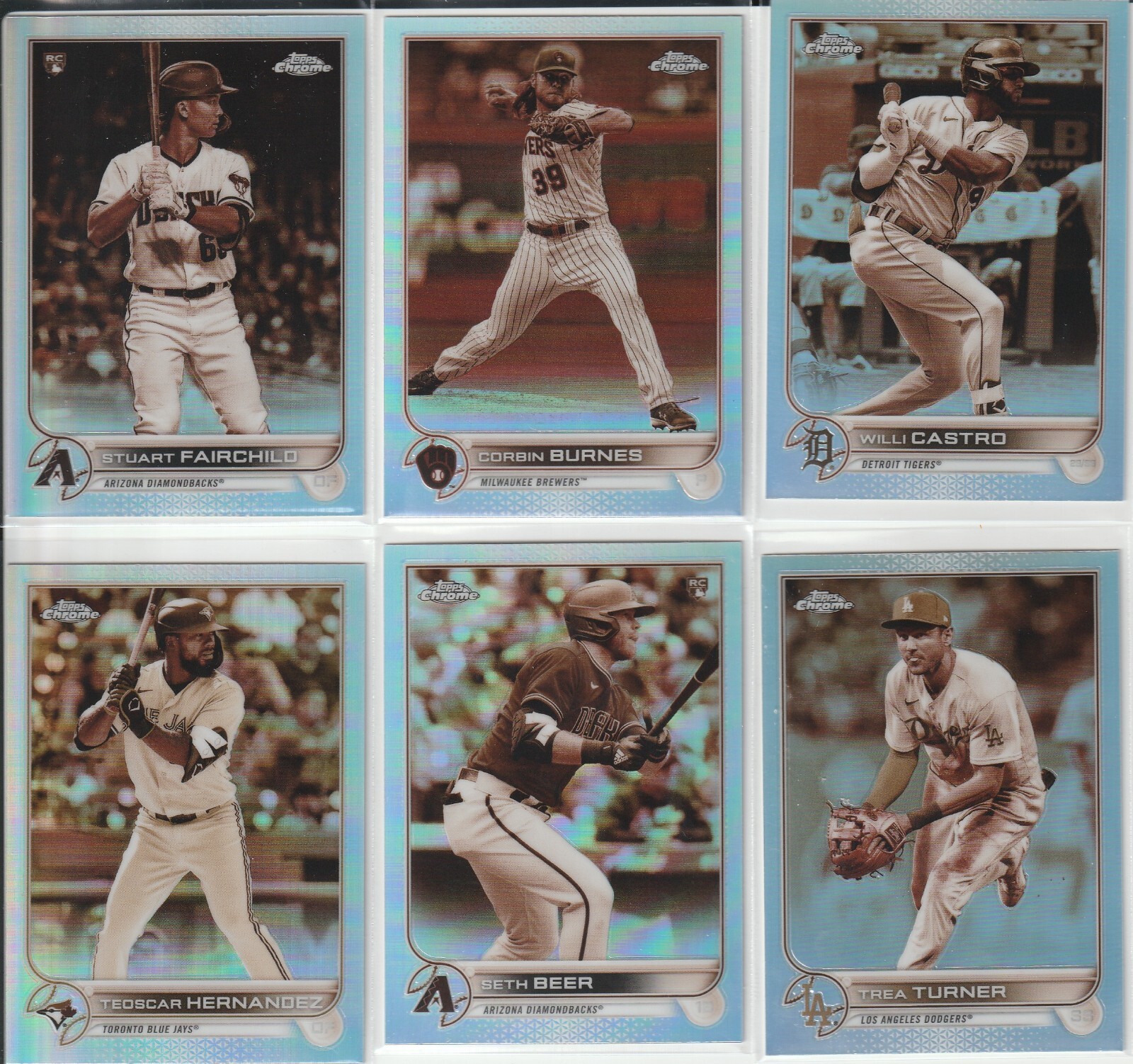 2022 Topps Chrome REFRACTORS Pink Sepia X-fractors Negative Magenta YOU PICK!