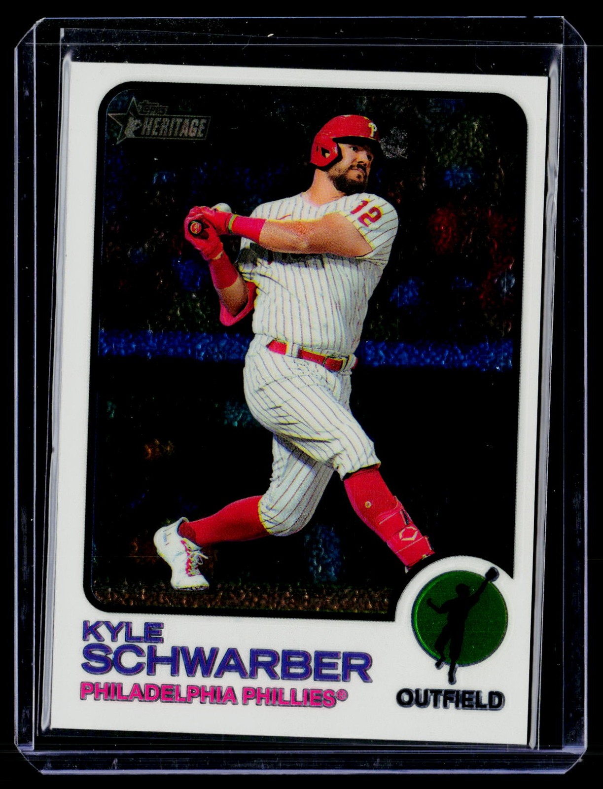 2022 Topps Heritage #722 Kyle Schwarber Chrome #/999 BS92