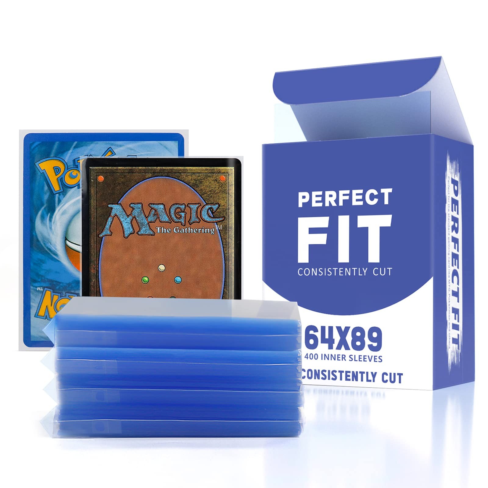 400 Pcs Ultra Clear Perfect Fit Sleeves for MTG, Perfect Inner Sleeves for Do…