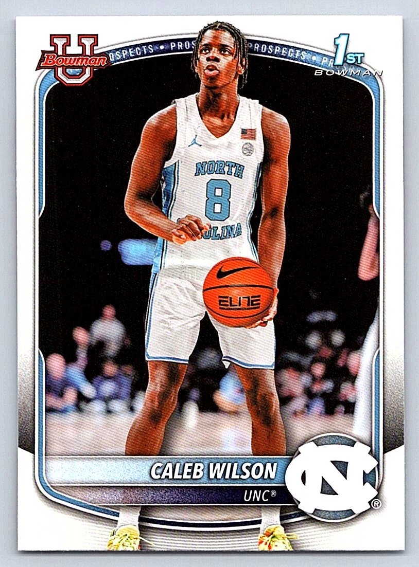CALEB WILSON UNC 1st card 2025-26 BOWMAN U #BPP-83