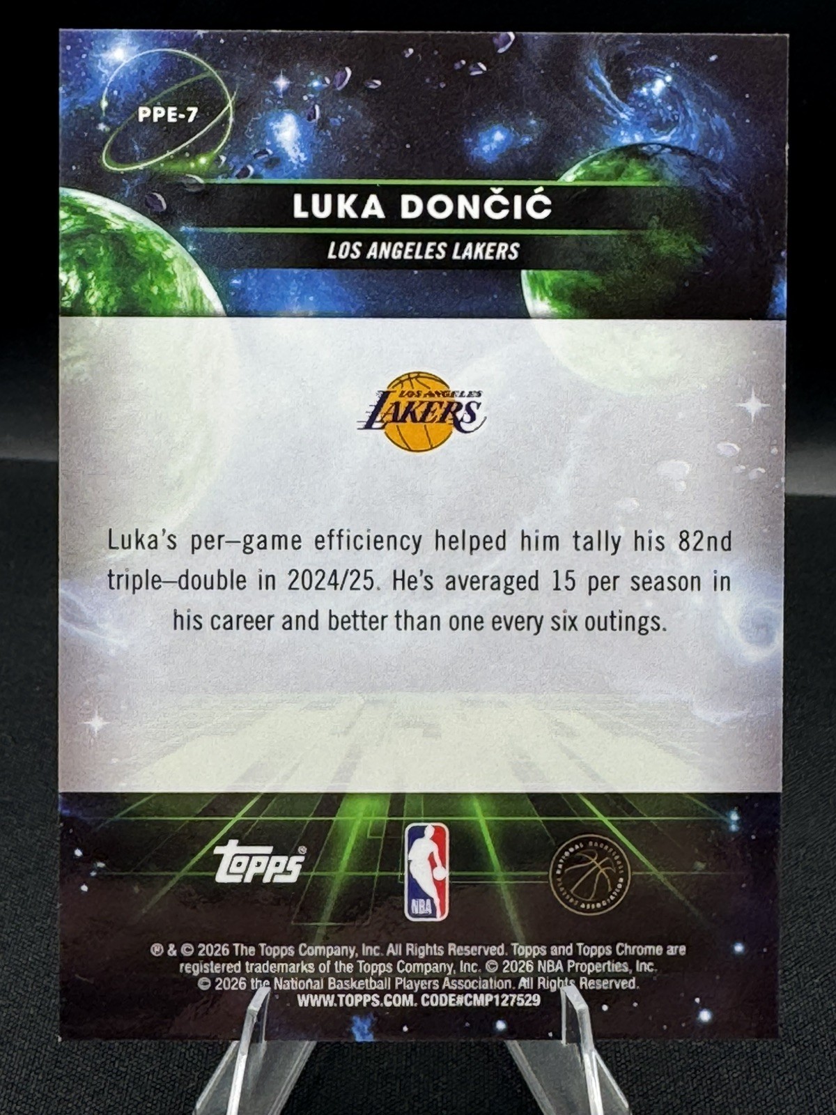 LUKA DONCIC 2025-26 TOPPS COSMIC CHROME #PPE-7 PLANETARY PURSUIT EARTH SSP