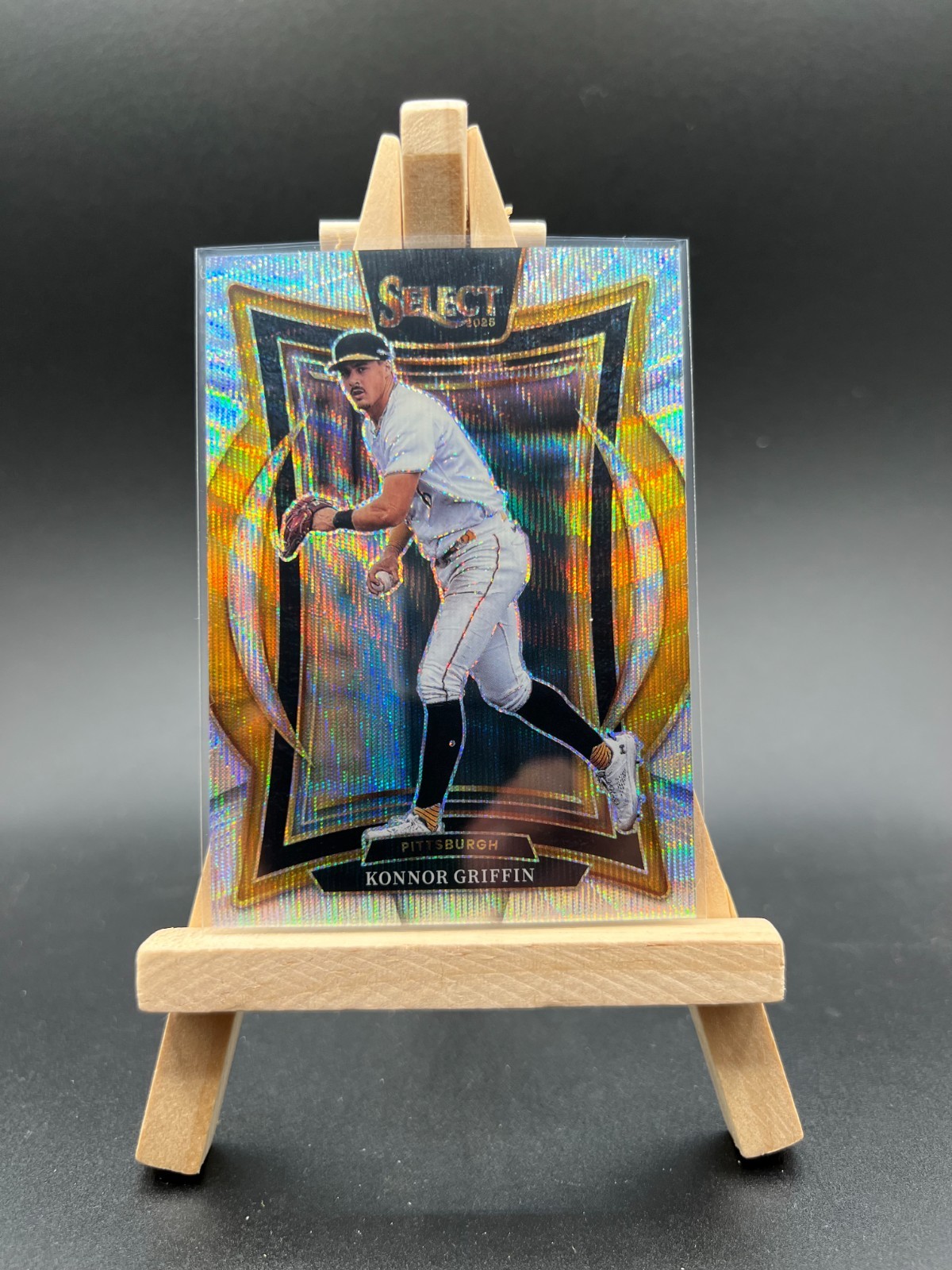 2025 Panini Select Konnor Griffin #78 Concourse Silver Wave Prizm