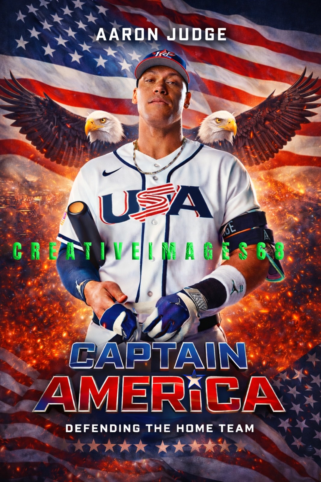aaron judge new york yankees 4×6 photo of WBC 2026 Captain America
